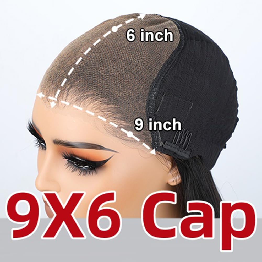Elva Hair Real HD Lace Wig Wear Go Glueless Curly Human Hair Wigs HD Lace Frontal Wig PrePlucked Byebye Knots with Baby Hair (9x6 Real HD Lace 180% Density, 26 inch)