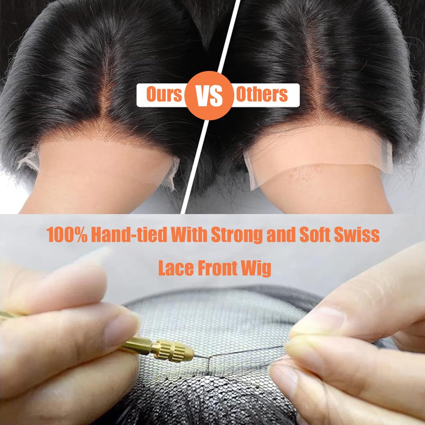 Bwoogre 13x4 Body Wave Lace Front Wigs Human Hair Pre Plucked 24 Inch 180% Density HD Lace Front Wigs for Women Body Wave Wigs Natural Black Unprocessed Brazilian Virgin Human Hair with Baby Hair