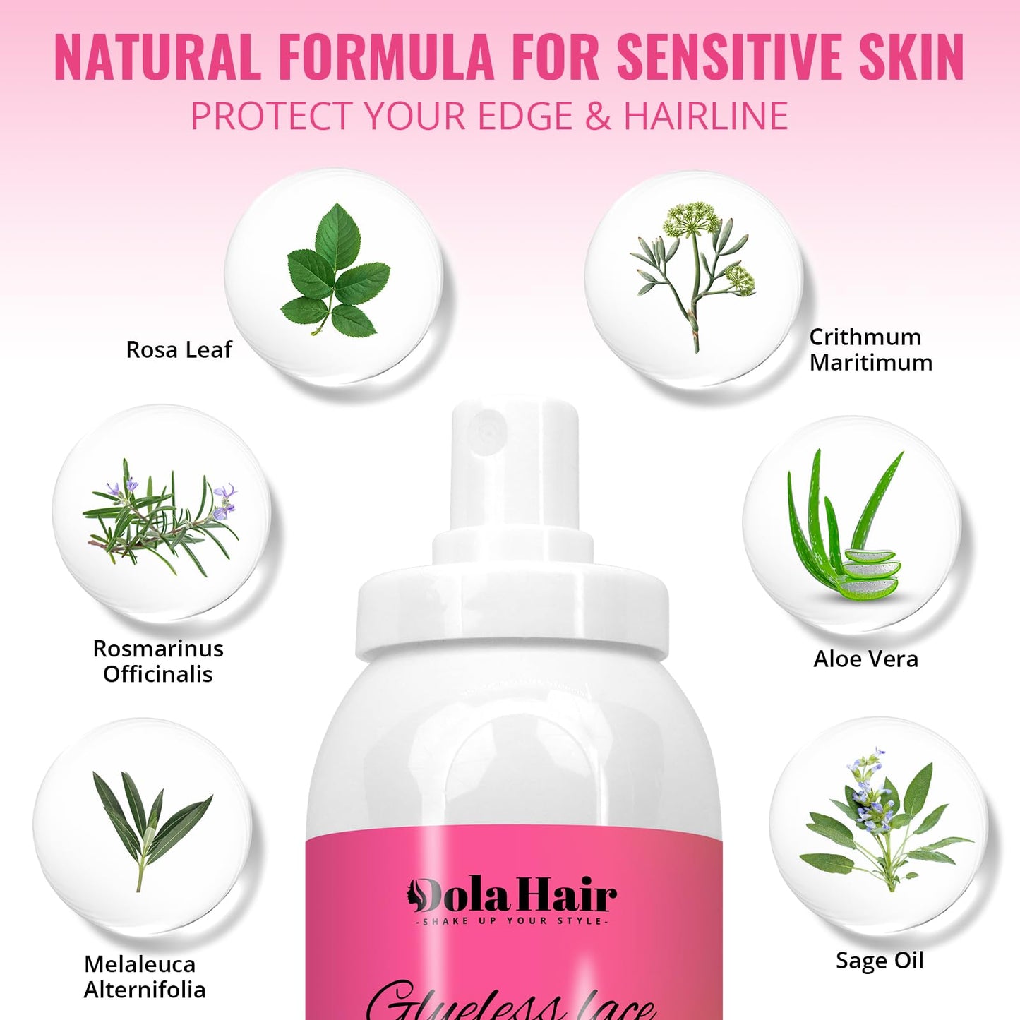 Dolahair Lace Melting Spray for GlueLess Wigs lace Bond Melting Spray Bond Adhesive Wig Glue Spray lace Front Melting Spray for glueless Wigs Glue Spray Lace Melting Spray lace Filter Melting Spray