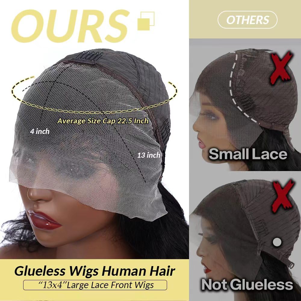 13x4 Bob Wig Human Hair 12A Short Deep Wave Lace Front Wigs Human Hair 180% Density Deep Curly HD Lace Frontal Human Hair Wig for Women Glueless Wig Pre Plucked Natural Hairline 14 Inch