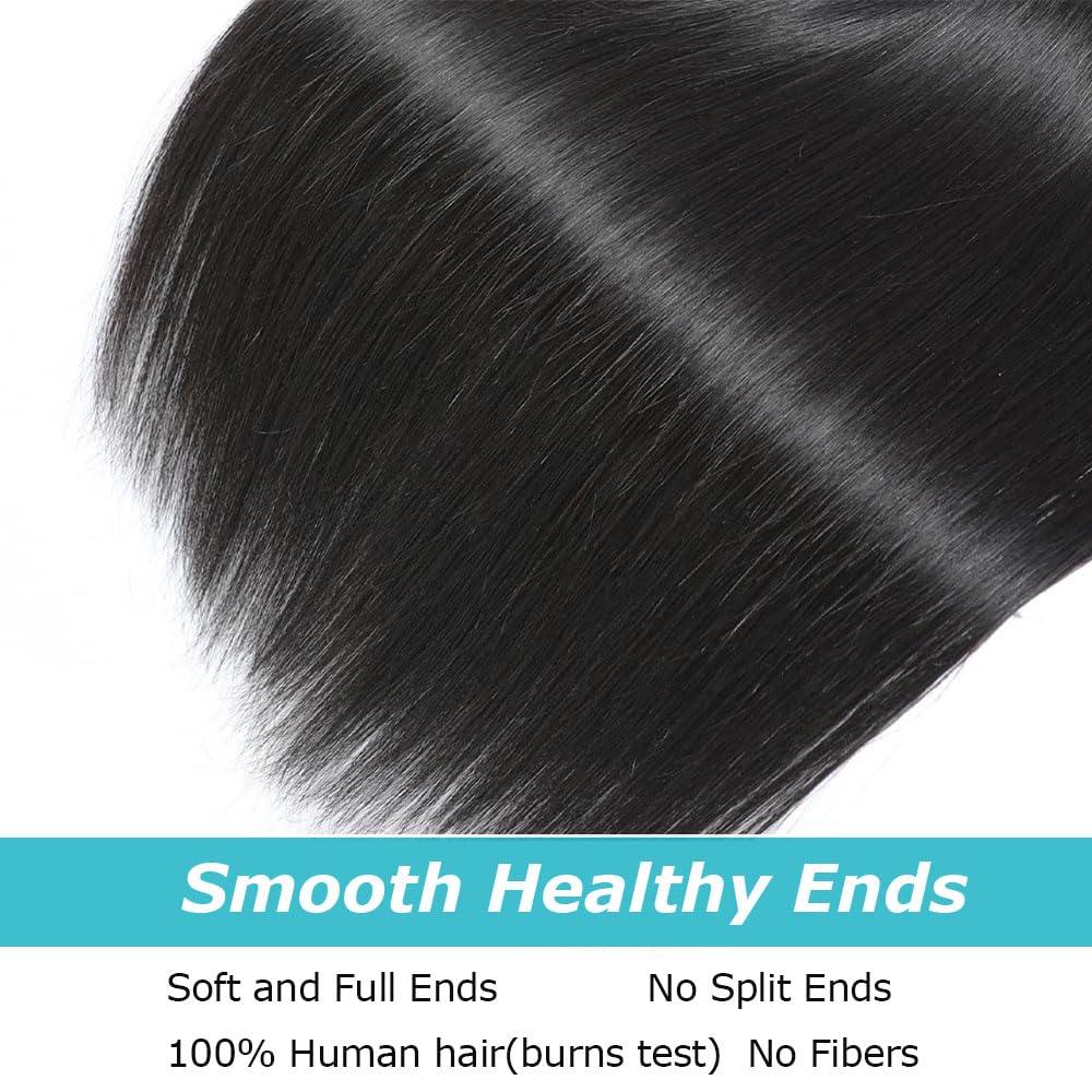 AnJudyReid Straight Bundles Human Hair Bundles Straight 1 Bundle 20 Inch Single Bundle Brazilian Virgin Straight Hair Straight Bundles Human Hair Bundles For Black Woman