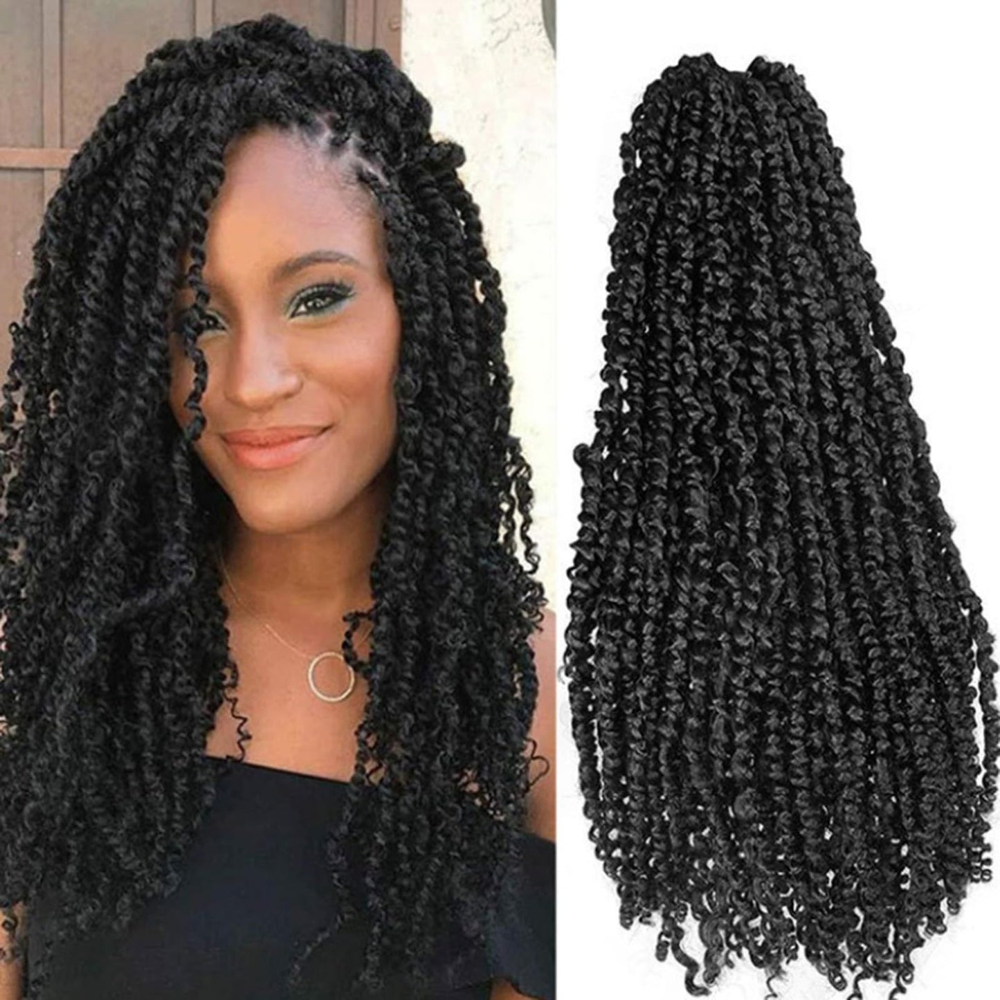 Hair Cutting compatible with Machine 1 Pack Passion Crochet Hair 18 Inch Pre Short Crochet Passion Hair Pre Looped Passion Crochet Braids Bohemian Crochet Hair 1 Pack Contains (Black, One Size)
