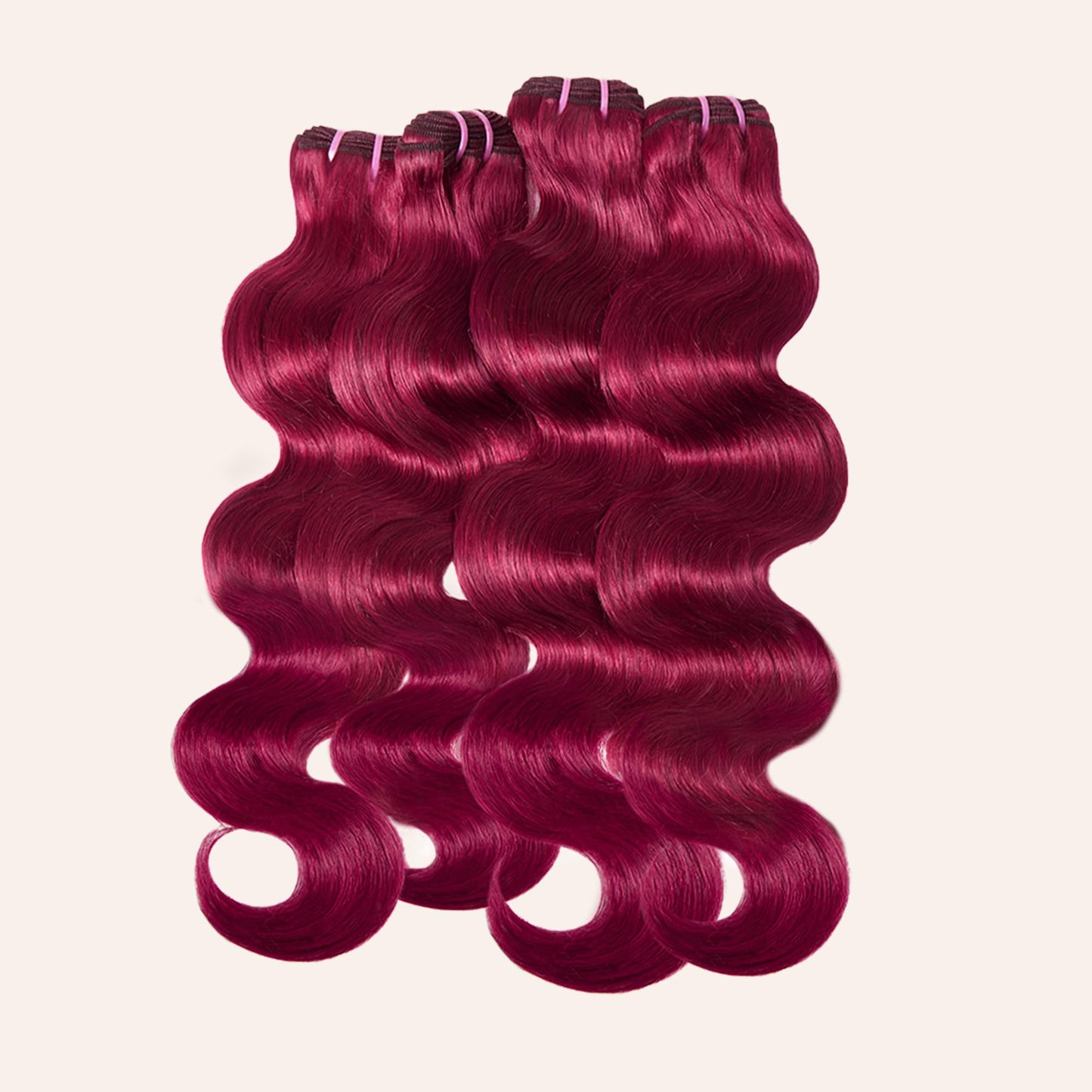 Burgundy Bundles Human Hair 4 Bundles 18 20 22 24 Inch Hair Extensions Burgundy Body Wave Human Hair Bundles 100% Unprocessed Brazilian Virgin Hair Quick Weave Red 99J
