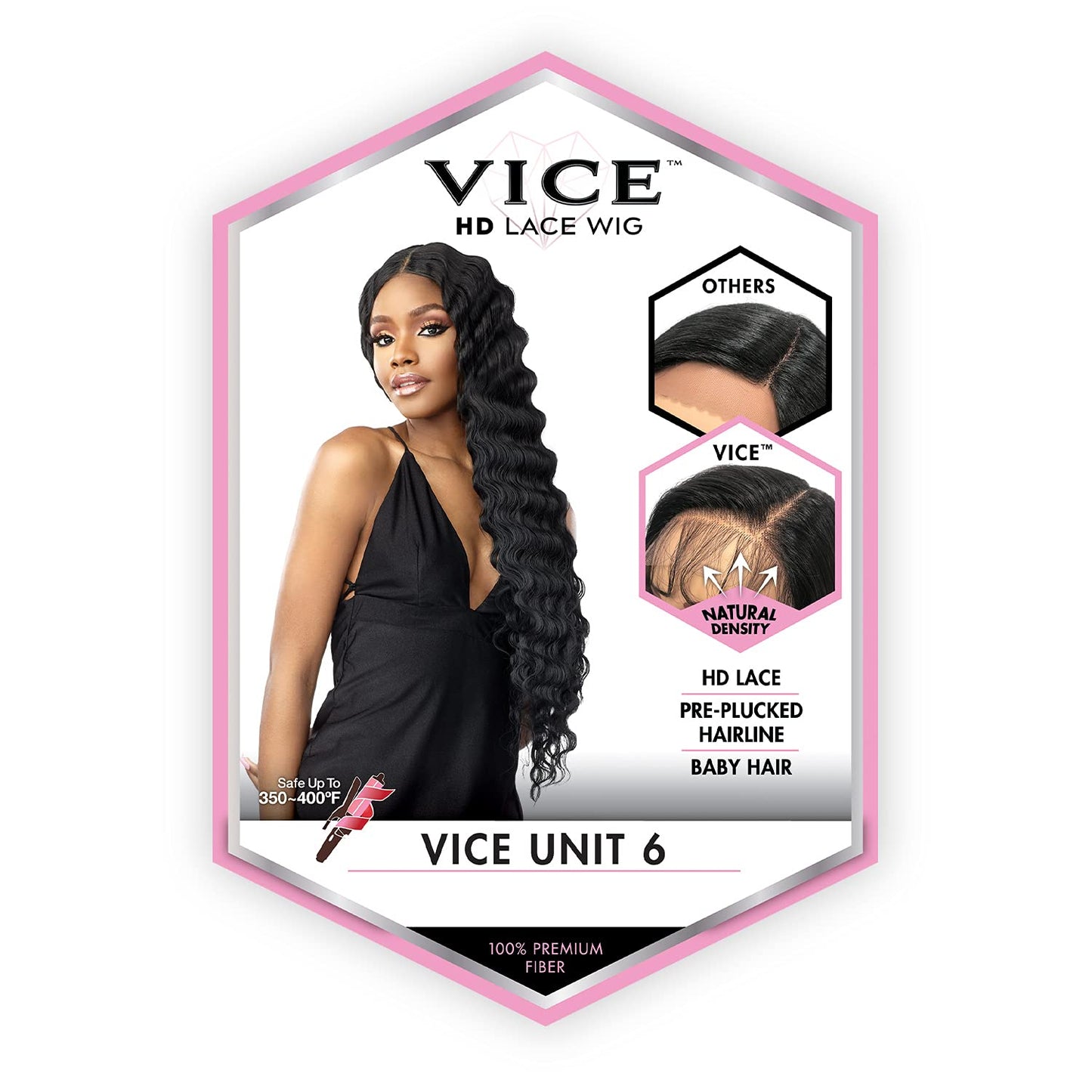 Sensationnel Vice HD Lace Wig Natural Density Pre Plucked Hairline Baby Hair VICE UNIT 6 (BALAYAGECHOCOLATE)