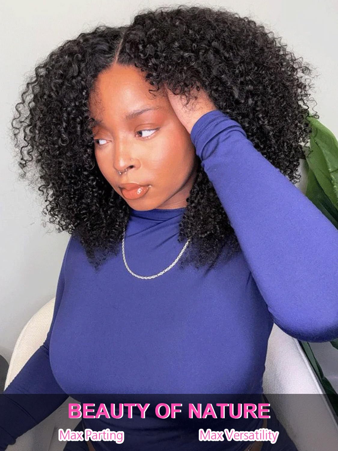 ISEE M-Cap Kinky Curly Wear Go Glueless Wigs Human Hair Pre Plucked Pre Cut Bleached Knots 9x6 HD Lace Glueless Human Hair Wigs For Women 20 Inch