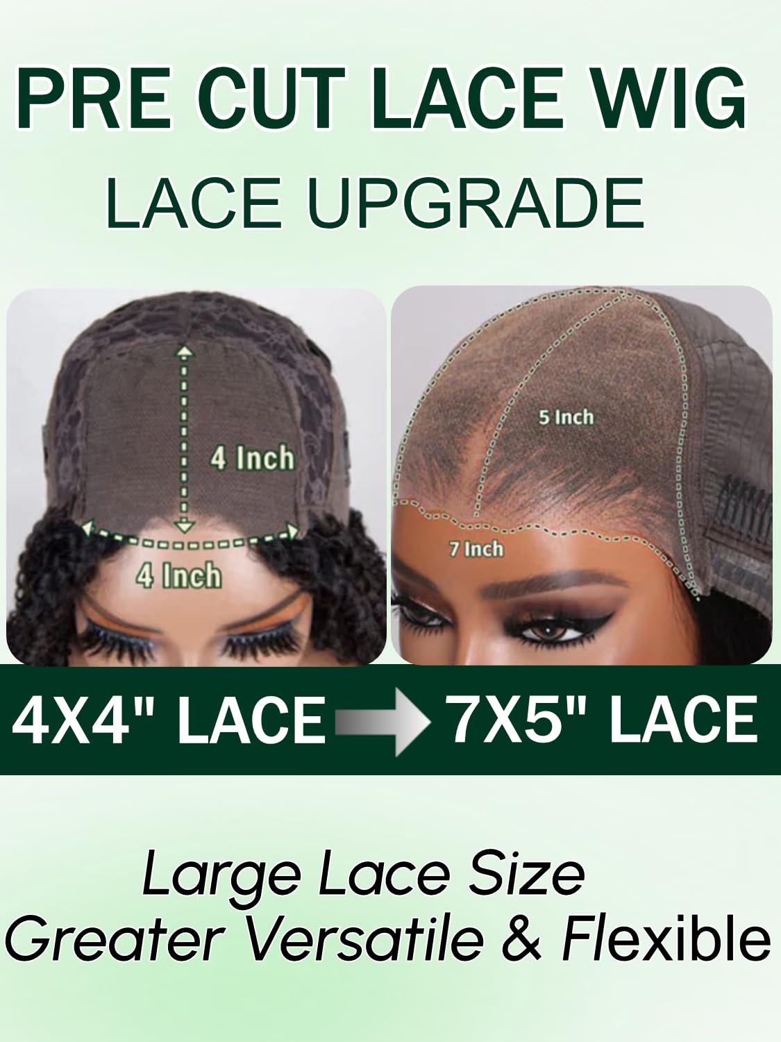 KLAIYI Yaki Straight Bye Bye Knots Glueless Wig 7x5 Precut Lace Front Wigs Human Hair Put On and Go Wigs for Beginners Pre Bleached Pre Plucked Pre Everything 3S Easy to Ready to Wear Kinky Wig 26Inch
