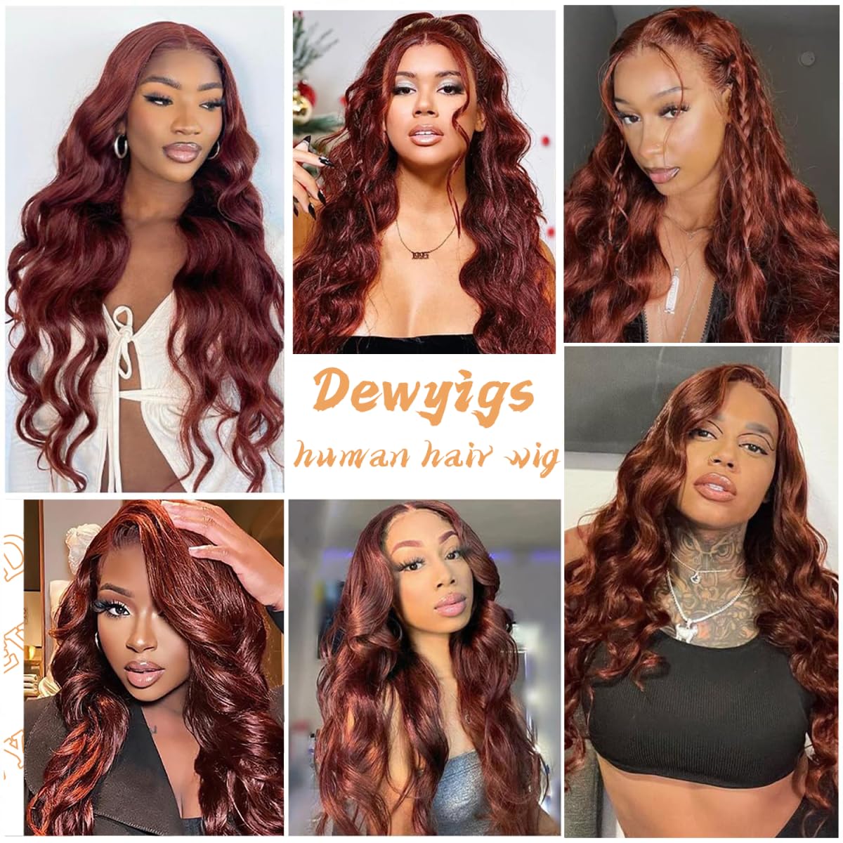 Dewyigs 28 Inch Reddish Brown Wig Human Hair Lace Front Wigs Human Hair Pre Plucked 13x4 Body Wave Frontal Wigs Human Hair Auburn Colored Human Hair Lace Front Wigs HD Lace Frontal Human Hair Wigs