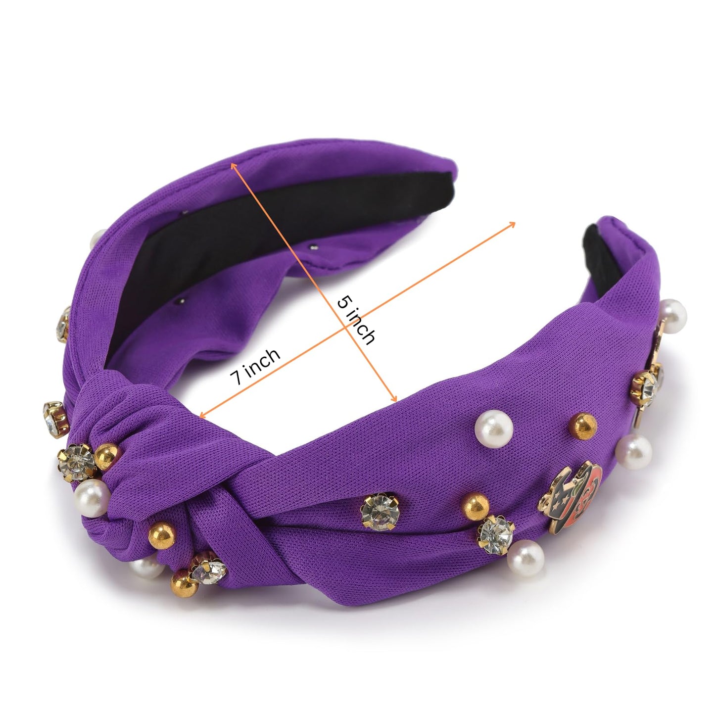 Danumei Halloween Headband Spooky Knotted Headbands for Women Gothic Boo Hairband Twist Wide Hair Accessories for Costume Party