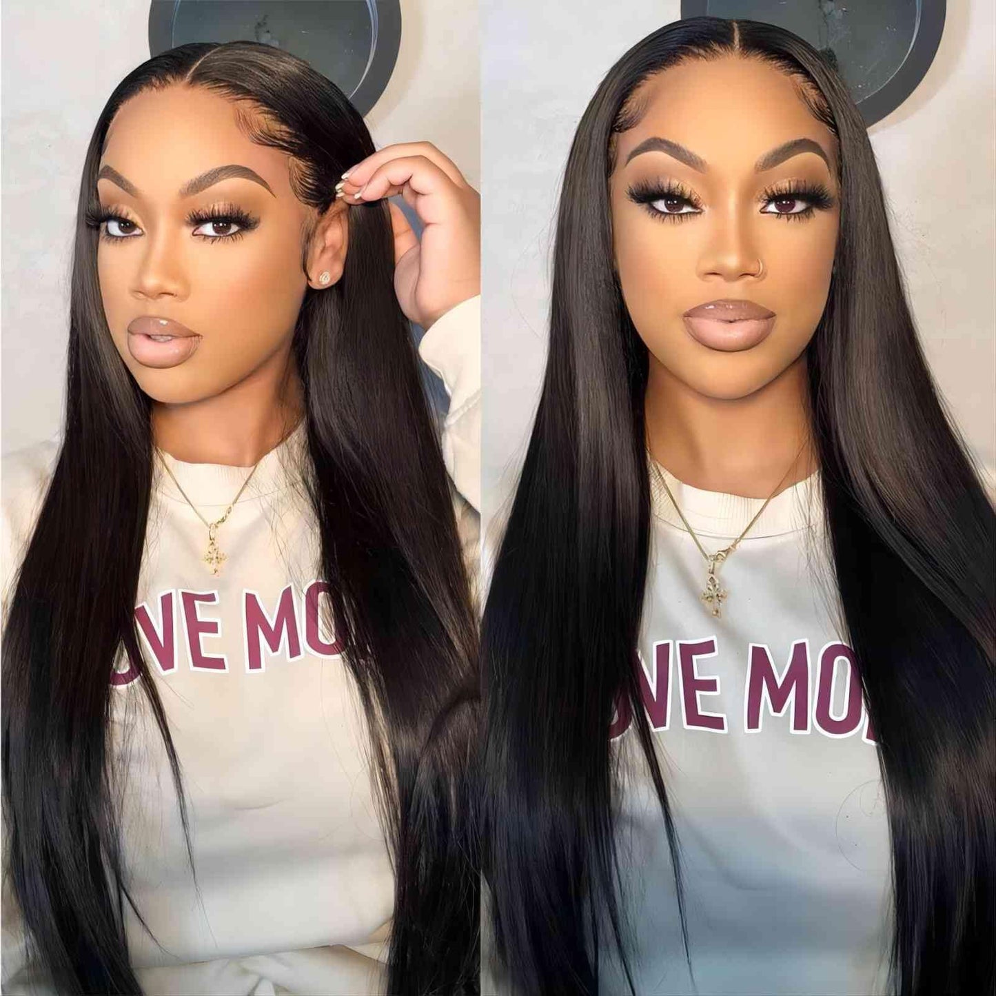 ISEE HAIR Straight Wear Go Glueless Wig Human Hair Pre Plucked Pre Cut 9x6 HD Lace Pre Bleached Tiny Knots Human Hair Wigs For Women 20 Inch