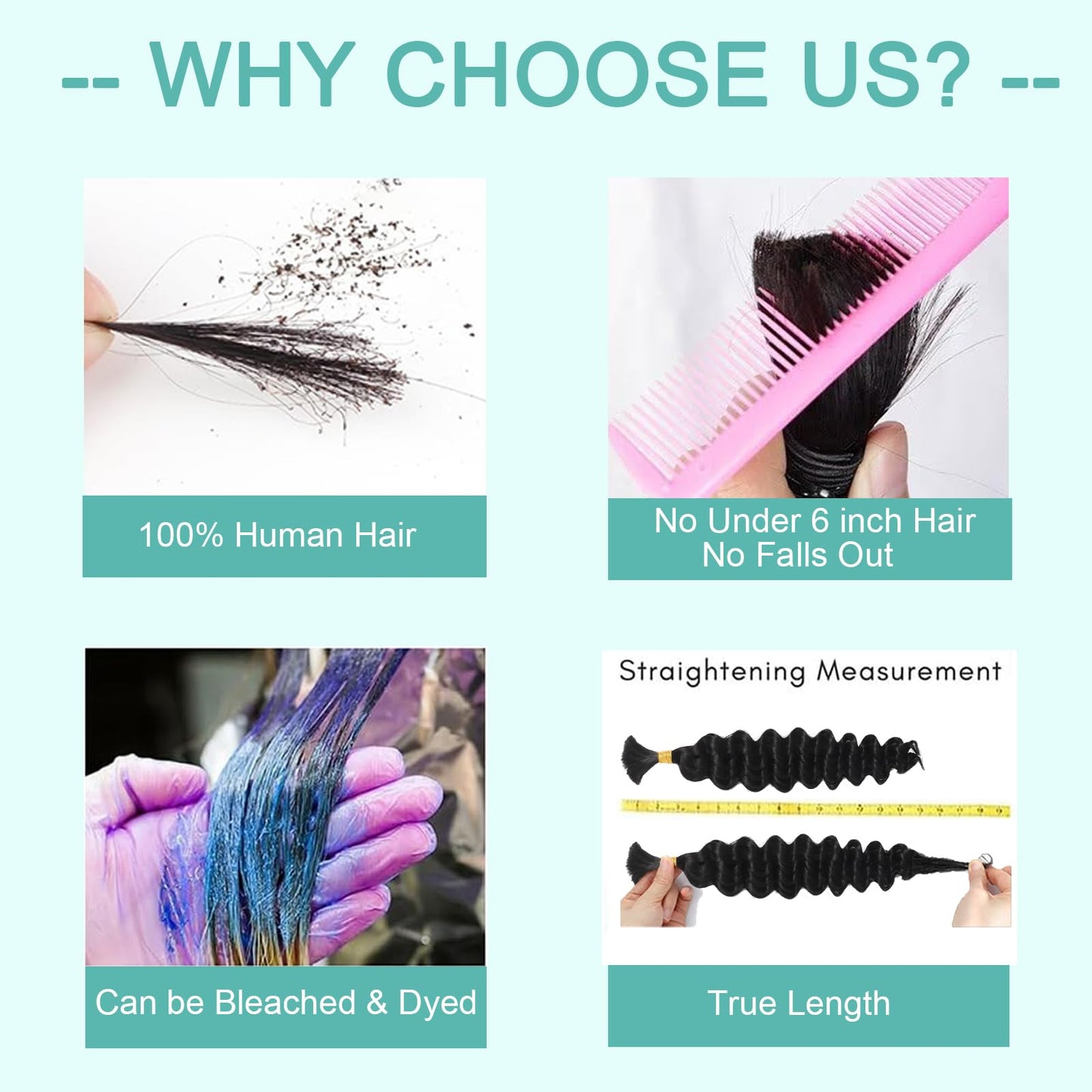Human Braiding Hair for Boho Braids Human Hair 110g 18 Inch Curly Boho Hair for Braiding Knotless 12A Deep Wave Bohemian 3 Bundles/Pack Auburn Ginger