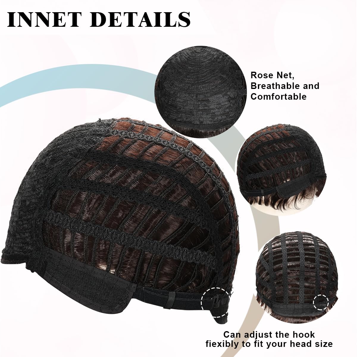 TOPHR Short Mens Wig Handsome Reddish Brown 6 Inch Heat Resistant Synthetic Straight Male Wigs for Daily Costumes or Halloween Wear