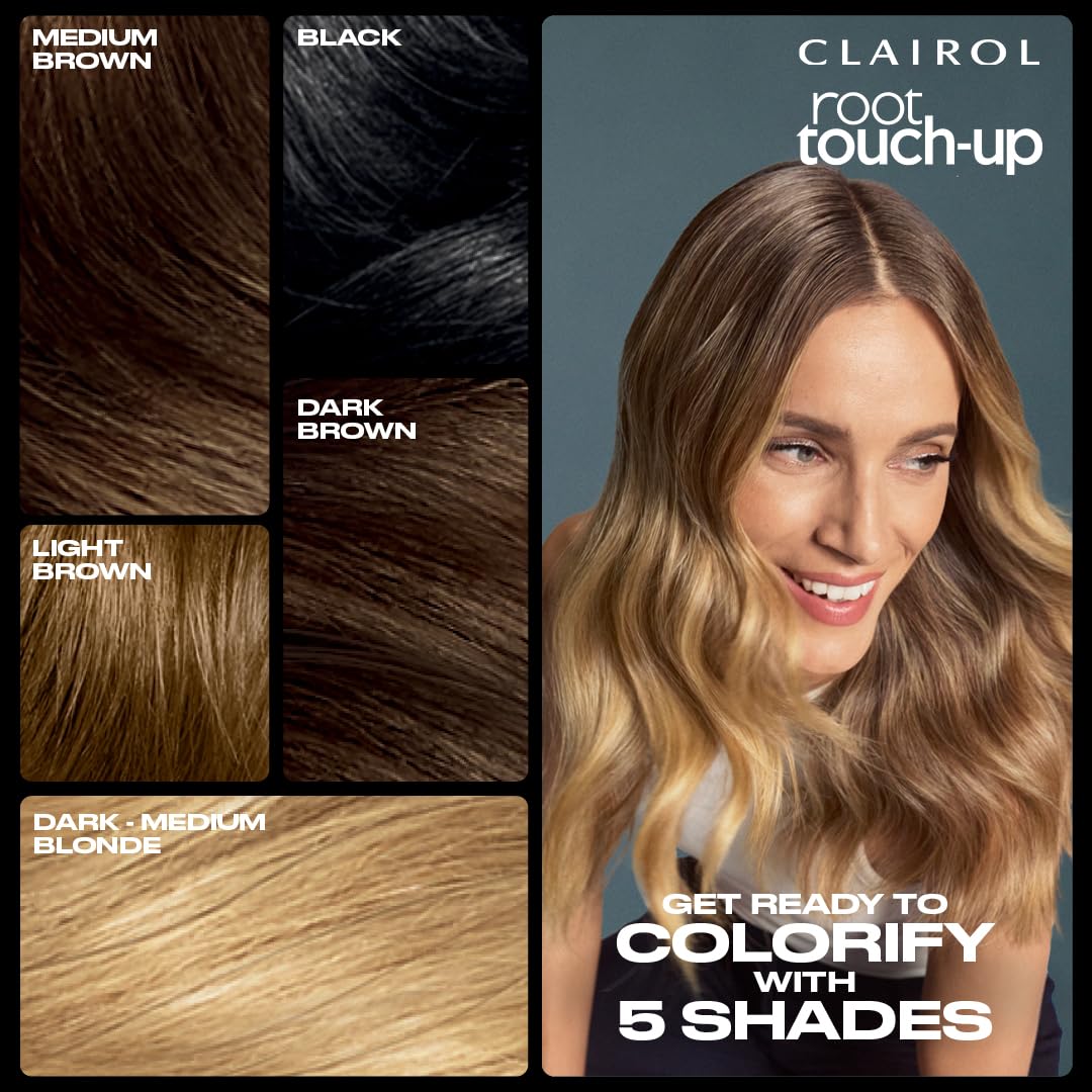 Clairol Root Touch-Up Color + Volume 2-in-1 Temporary Spray, Black Hair Color, Pack of 1