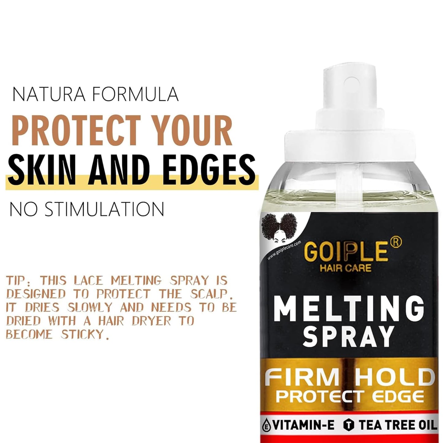 Lace Tint Melting Hair Mousse for Women Hair Wigs Lace Wigs Toupees and Hairpieces Natural Finishing Lace Color, Lace Tint Mousse for Wigs Lace Melting Spray Set (Light Brown)