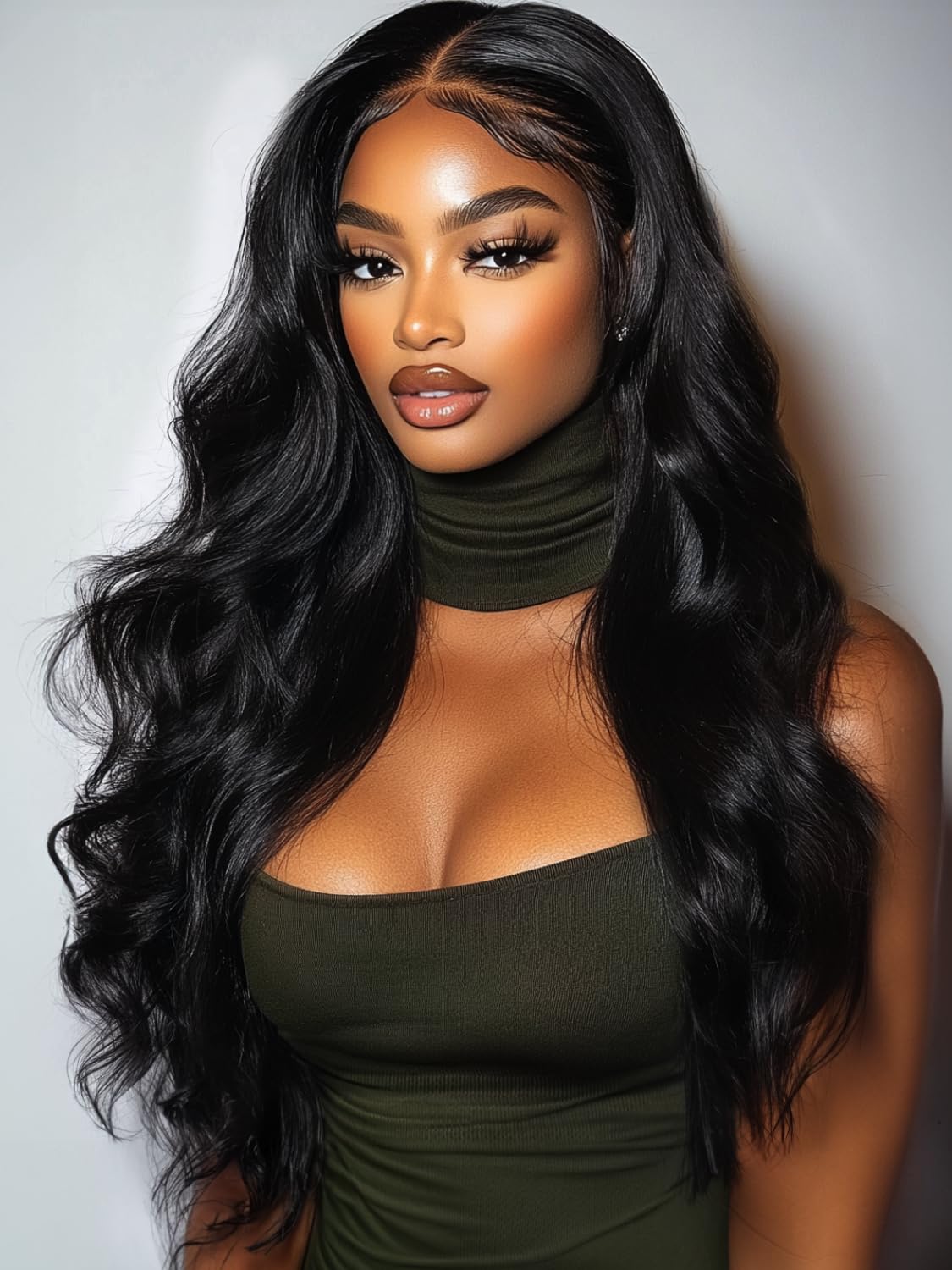 KLAIYI Wear And Go Glueless Wig Bye Bye Knots 13x4Precut Lace Front Wigs Human Hair Loose Body Wave Wig Pre Bleached Pre Everything Pre Plucked with Baby Hair 3S Ready to Wear Beginner Friendly 28Inch