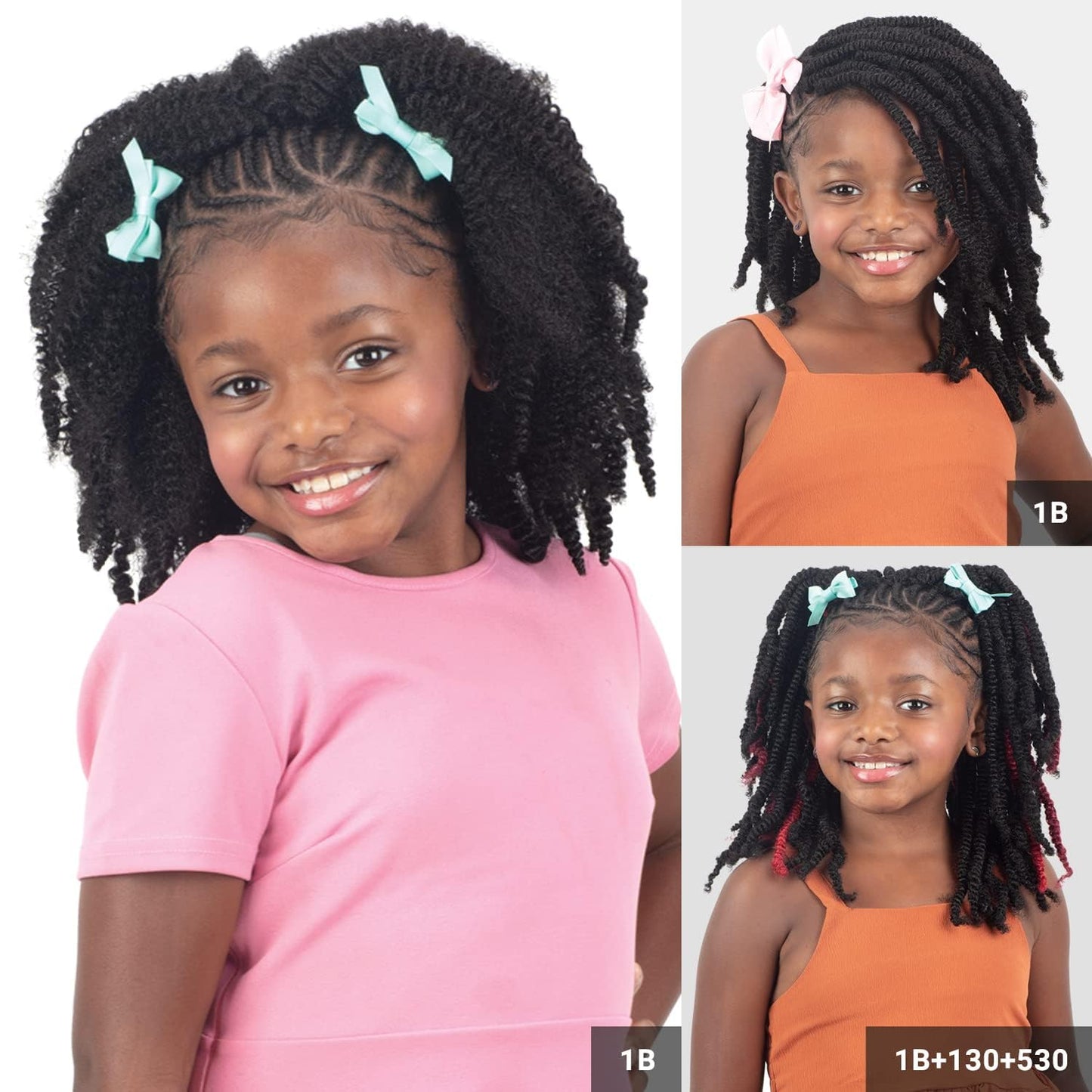 FreeTress Crochet Braids 3X Kids Pre-Fluffed Poppin' Twist 12" (Pack of 1, Copper)