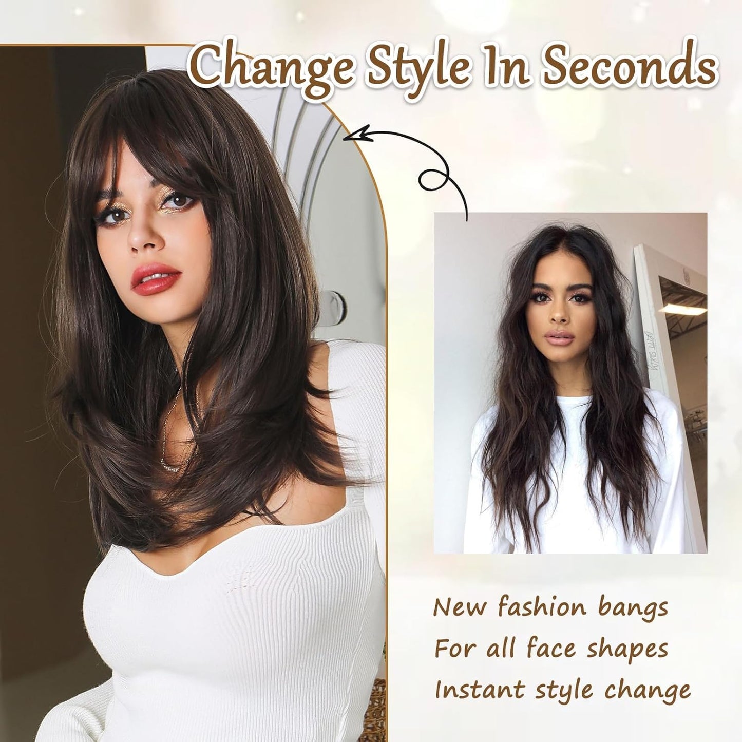ISTGIFT Hair Toppers for Women Real Human Hair, Bangs Hair Clip 360° 3D Hair Toppers for Women No Bangs Top Hair Extensions, Hair Topper Hair Pieces for Women Daily (Honey Blonde Mixed Light Brown)
