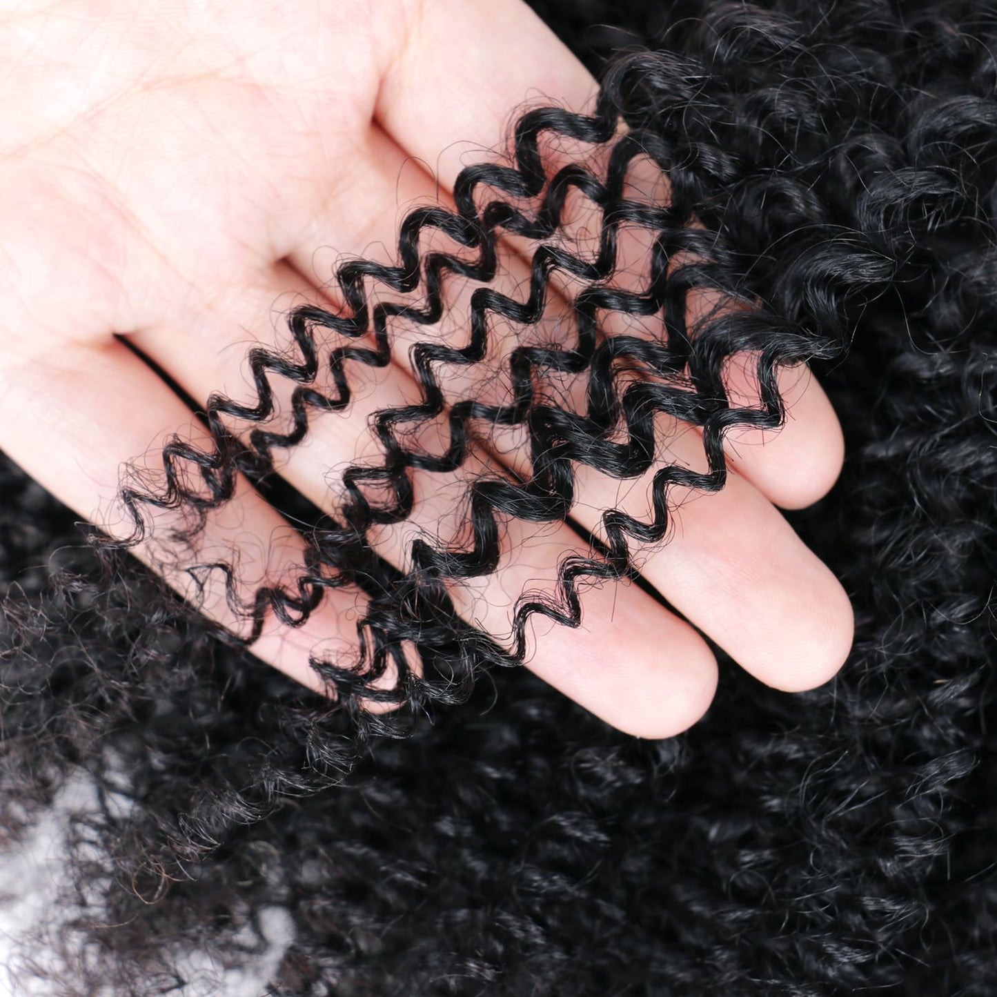 VIYAVIYA Afro Kinky Curly Bundles Human Hair 8 Inch Curly Weave Unprocessed Virgin Extensions for Black Women Natural Color