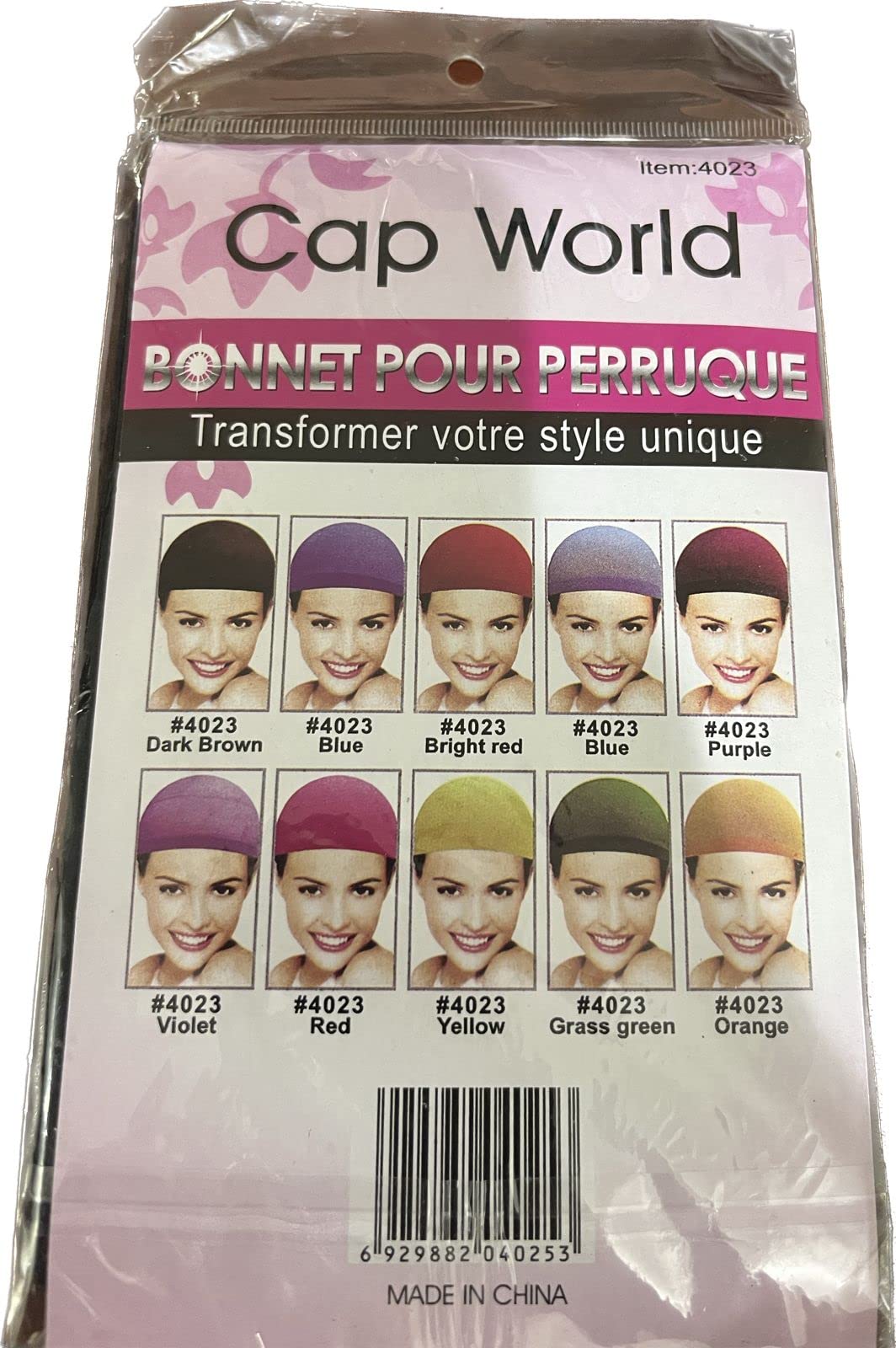 Annie Wide Band Wig Cap, Black, 2 pieces