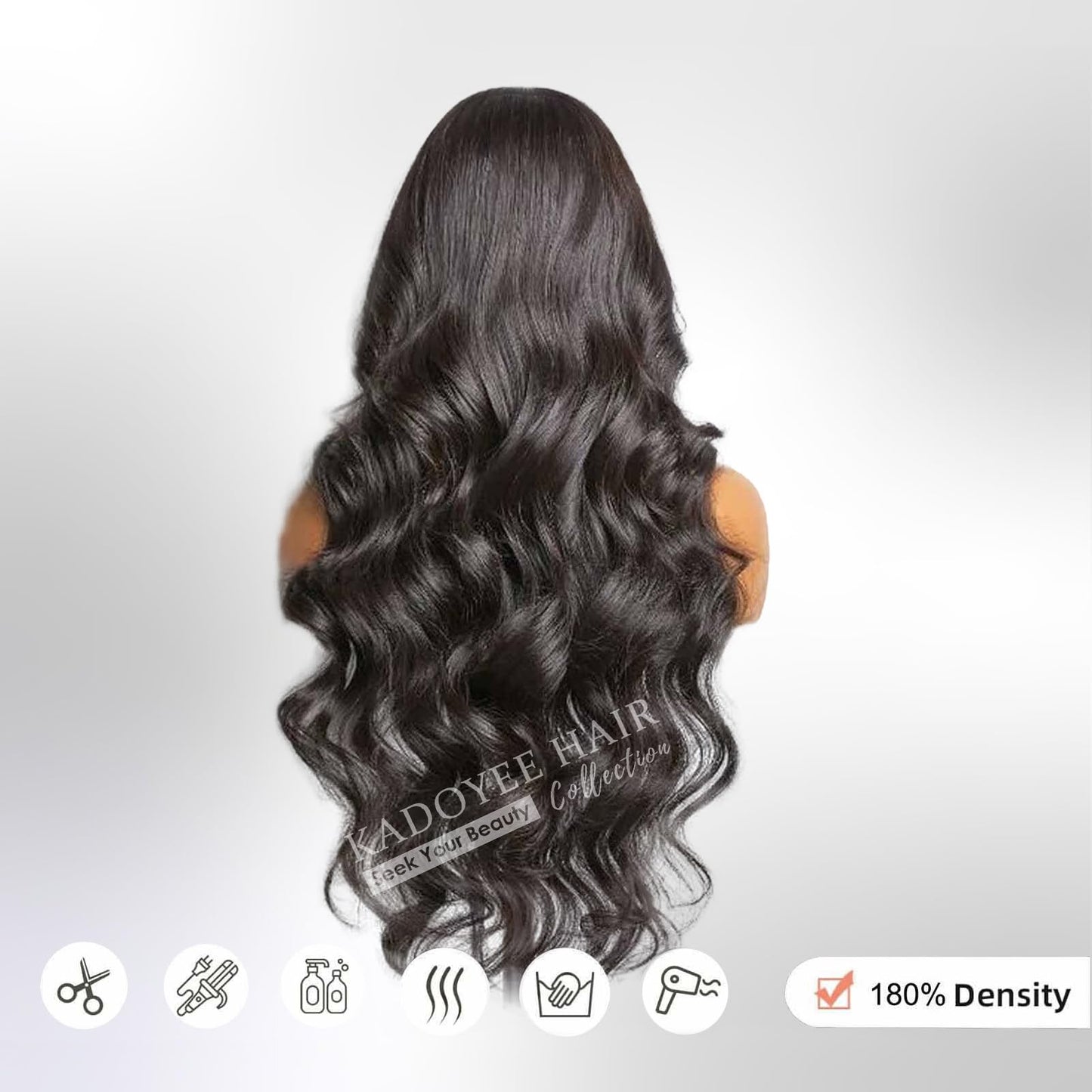 KADOYEE Body Wave Lace Front Wigs Human Hair 180 Density 13x4 HD Lace Front Wigs Human Hair Pre Plucked Glueless Wigs Human Hair Frontal Wigs with Baby Hair for Black Women 28 Inch