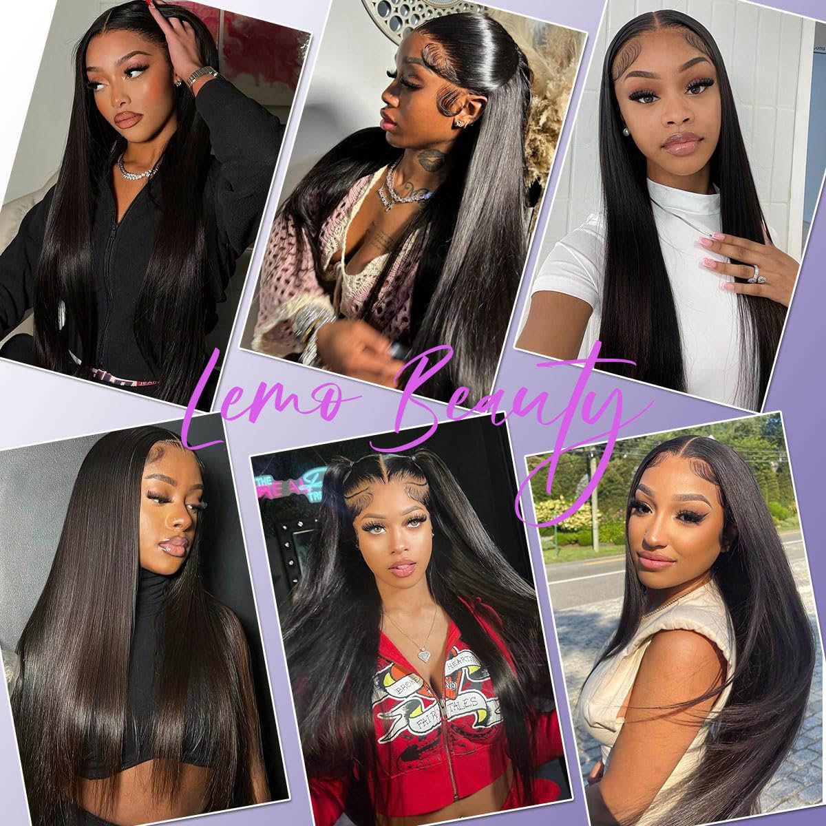 Lemo beauty Straight Human Hair Wigs 13x4 Hd Lace Front Wigs Human Hair for Black Women 12A Double Drawn Brazilian Virgin Human Hair Transparent Lace Pre Plucked&Pre Bleached Lace Front Wigs 220%