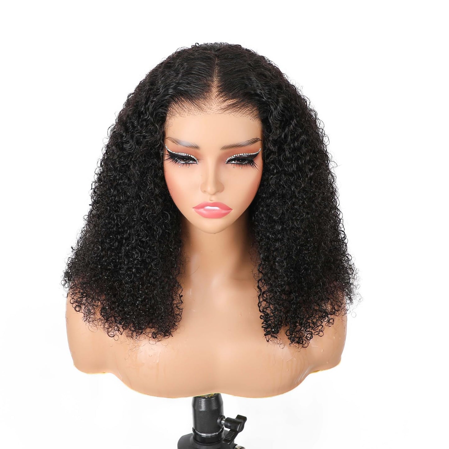 ISEE Women's Glueless 6x4 HD Lace Afro Kinky Curly Wig, 100% Unprocessed Brazilian Virgin Human Hair, 22 Inch
