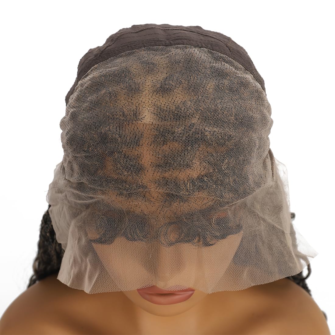 28 Inch Half Lace Front Braided Wigs for Black Women Knotless Braids Wigs Bohemian Boho Braids Goddess Box Braided Wig with Baby Hair (T27, 28 inch)