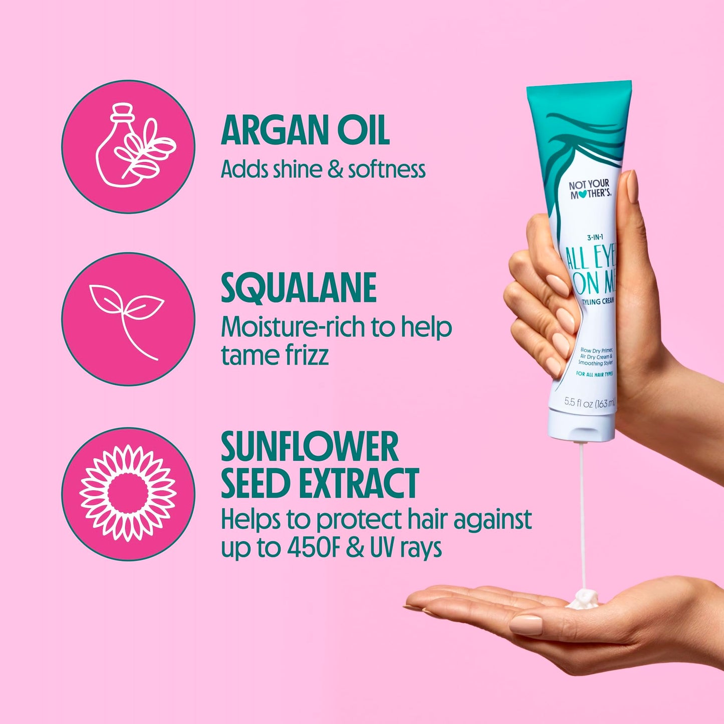 Not Your Mother's All Eyes On Me 3-in-1 Hair Styling Cream with UV Protection - Styling Cream for All Hair Types
