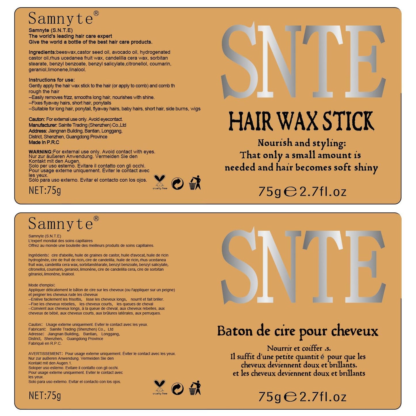 Slick Back Hair Brush Set: Hair Wax, Edge Brush, Rat Tail Comb, Bristle Brush, Hair Bun Accessories, Smoothing Brush for Women, Kids & Teen Girls