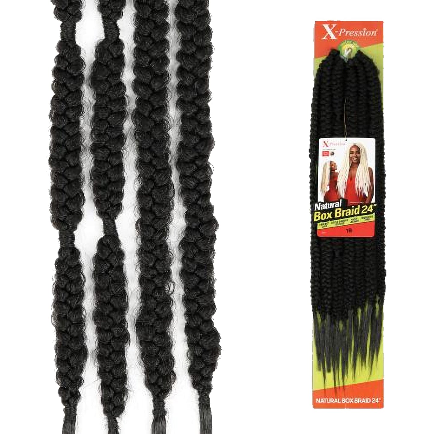 Outre Crochet Braids X-Pression NATURAL BOX BRAID 24" (3-Pack, 2)