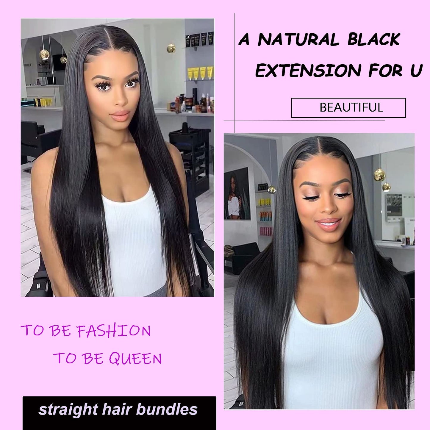 PINJUOO Straight Bundles Human Hair 16 18 20 inch 100% Unprocessed Virgin Remy Hair Bundles Weave 3 Bundles Raw Hair Extensions Natural Color for Women
