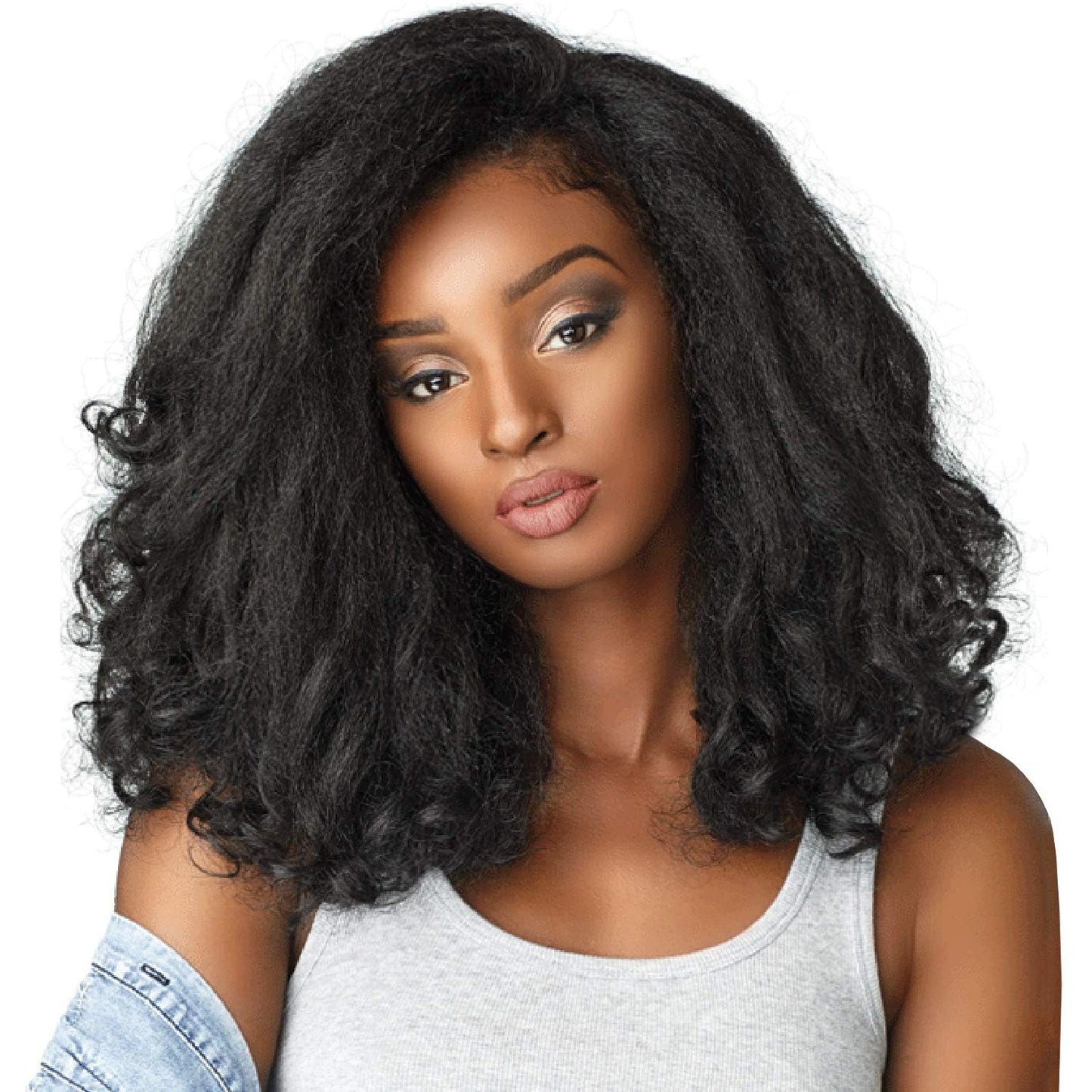 Sensationnel CKCO HalfWig - synthetic Instant weave half wig - Curls Kinks and Co RAIN MAKER (1B OFFBLACK)
