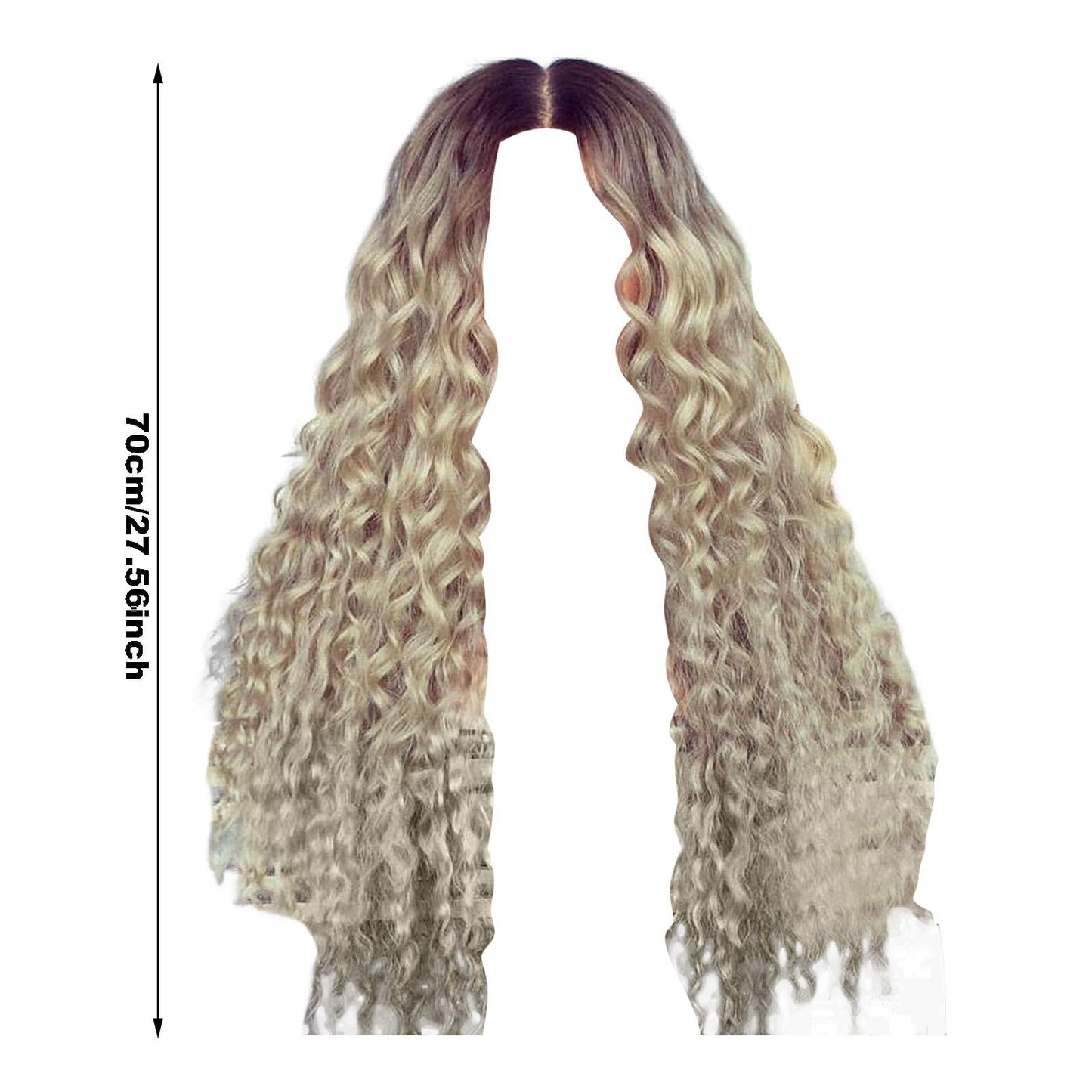 YruYptpaln Deep Wave Lace Front Wigs Wear and Go Glueless Wigs Pre Cut Wet and Wavy Lace Front Wigs Middle Part Wigs for White Women(Beige, One Size)