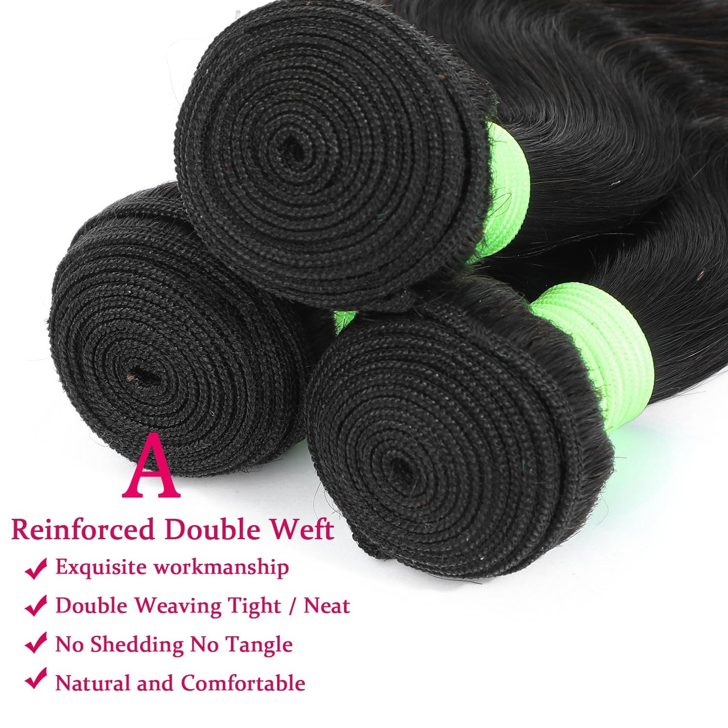 Human Hair Bundles Body Wave Bundles Human Hair 24 26 28 Inch 12A Grade 100% Unprocessed Brazilian Virgin Hair Body Wave 3 Bundles Deals Real Human Hair Extensions For Black Women Natural Black