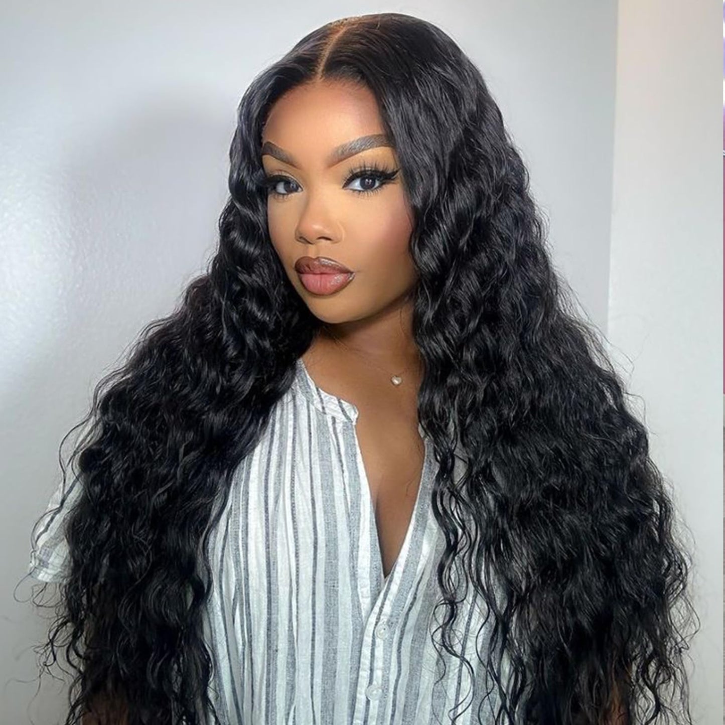 Beaushine Human Hair Bundles Loose Deep Wave Bundles and Closure (14 16 18+14) 10A Brazilian Loose Wave hd Lace Closure with Unprocessed Brazilian Raw Virgin Human Hair Quick Weave Bundles