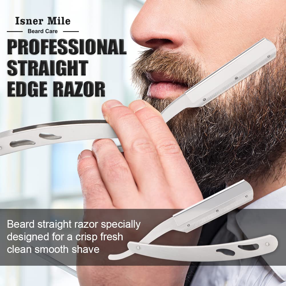 Isner Mile Beard Kit for Men, Grooming & Trimming Set with Beard Shampoo Wash, Beard Oil, Balm, Brush, Comb, Scissors & Storage Bag, Birthday Gifts Valentines Day Gifts for Him Dad Men Boyfriend