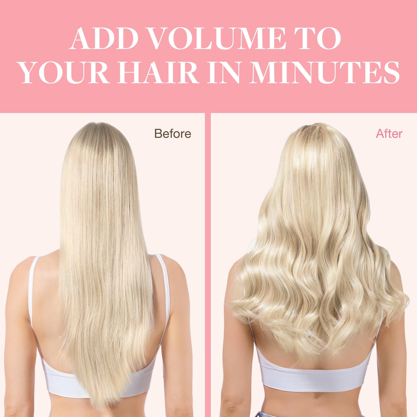 GOO GOO Clip in Hair Extensions Real Human Hair, Remy Human Hair Extensions Clip ins for Women, Natural Human Hair, 18inch 120g 7Pcs, 18A/613A Dark Blonde Highlighted Bleach Blonde
