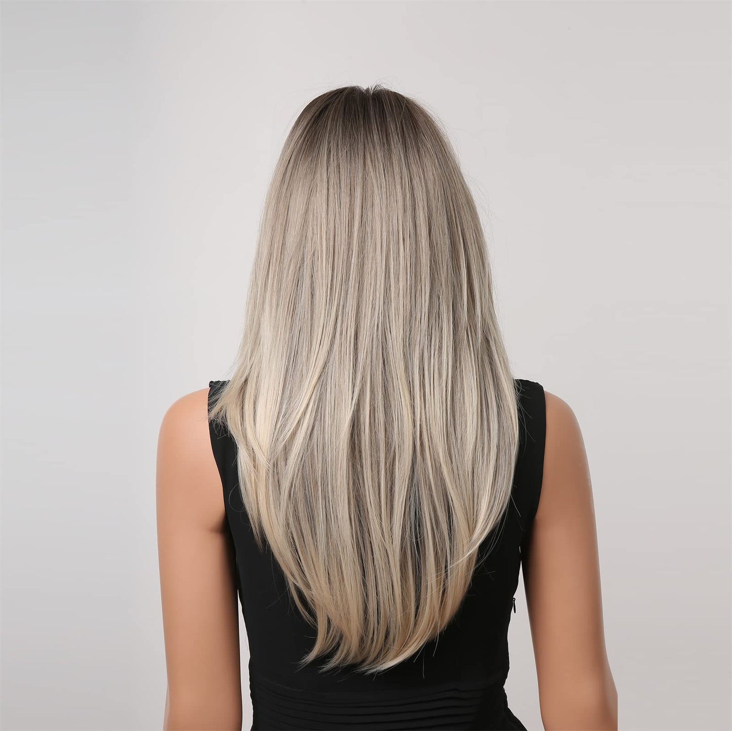 Tumhorn Long Ombre Blonde Wigs for Women Long Wavy Brown Ombre Light Blonde Wig Hair Replacement Wig Cosplay Costume Halloween Wigs