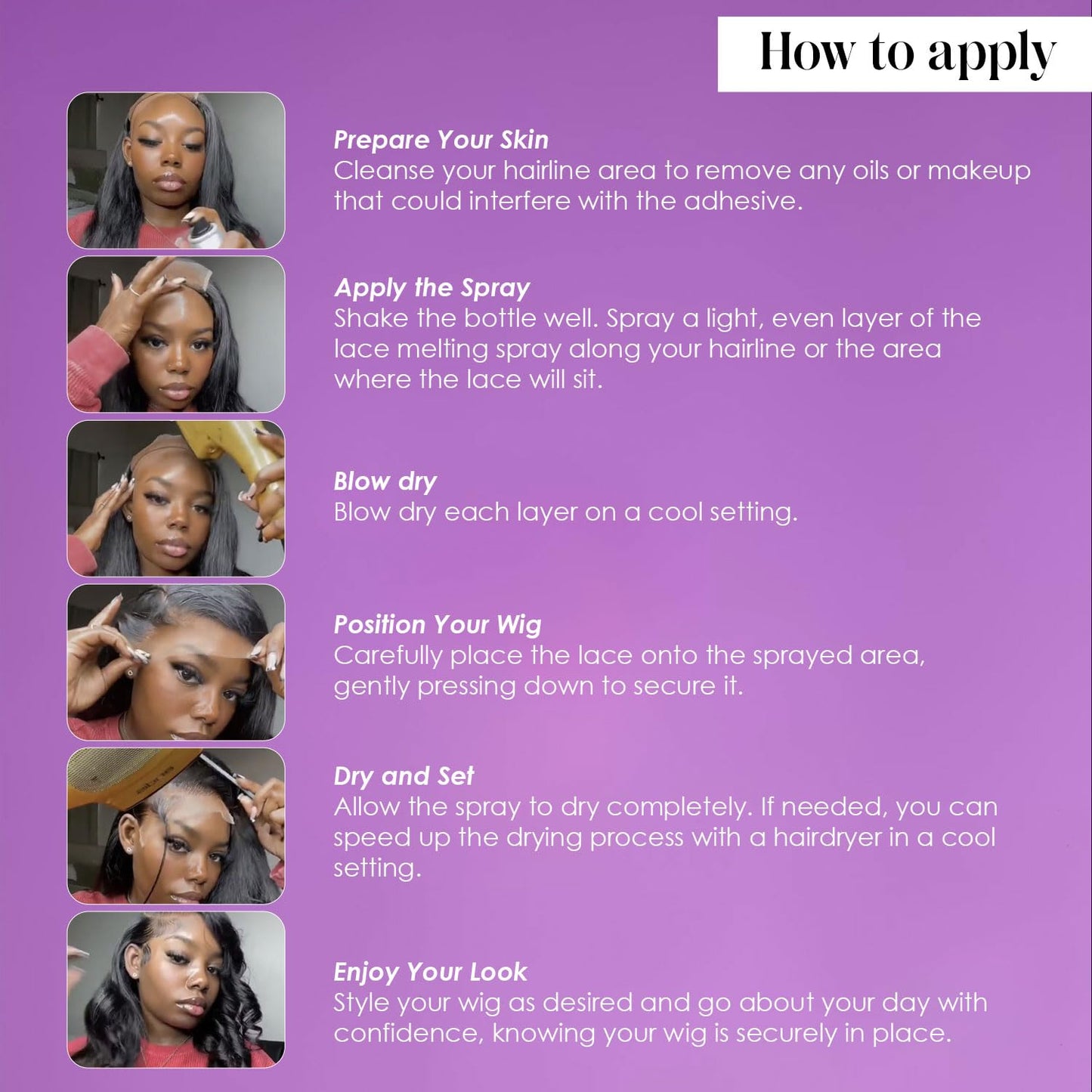 The Frontal Queen Lace Melting Spray, Ashy Lace Melting Spray for Lace Wigs, Lace Bond Spray, Extra Hold Lace Melting Spray Adhesive Wig, No Residue, Long Lasting Safe Formula - 4.2 oz
