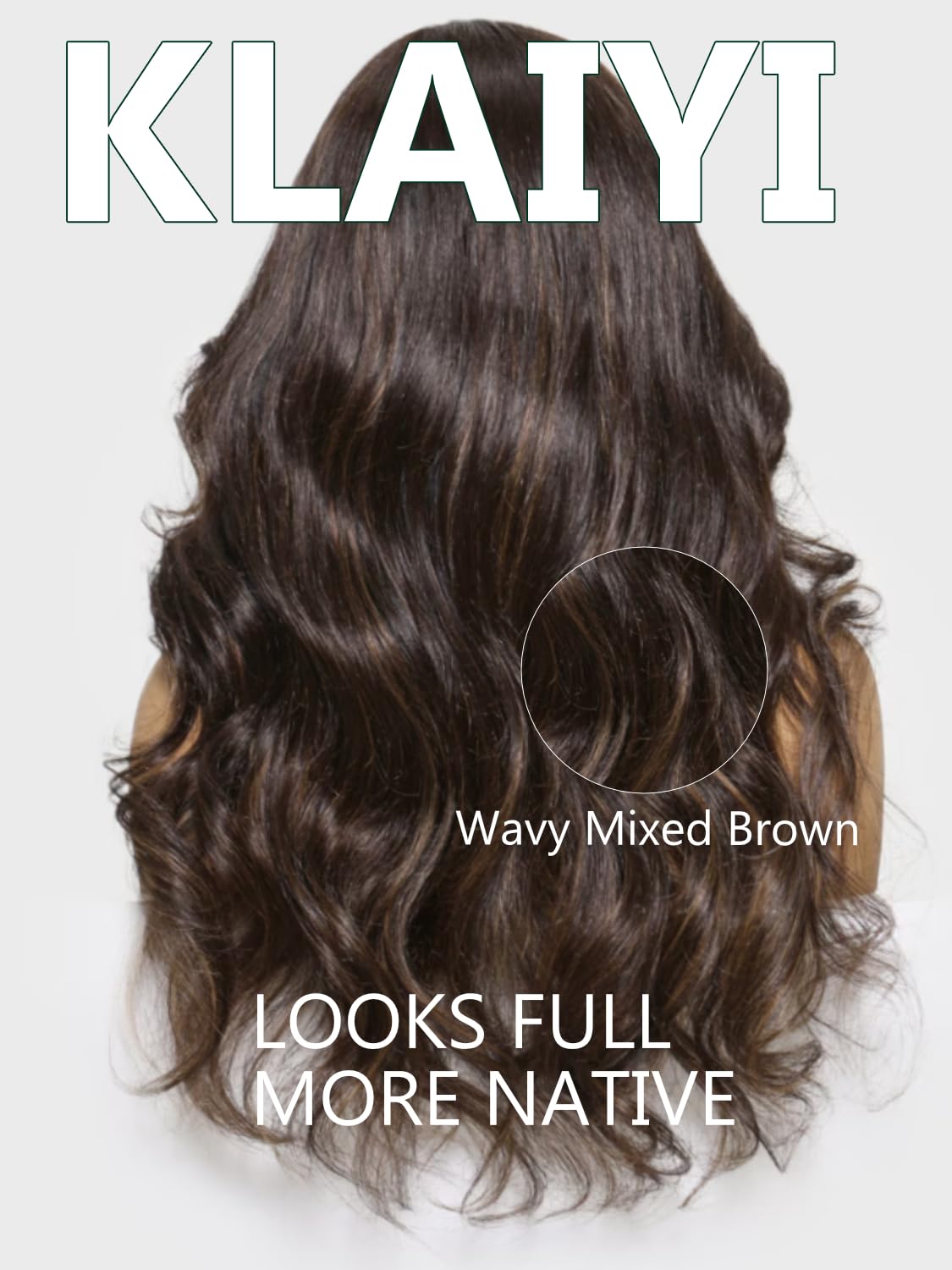 KLAIYI 13x4 Pre Everything Lace Front Chocolate Brown With Highlights Loose Body Wave Wig Human Hair Pre Cut Lace Pre Bleached Bye Bye Knots Pre Plucked Ombre Glueless Wear Go Wig Ready to Wear 26Inch