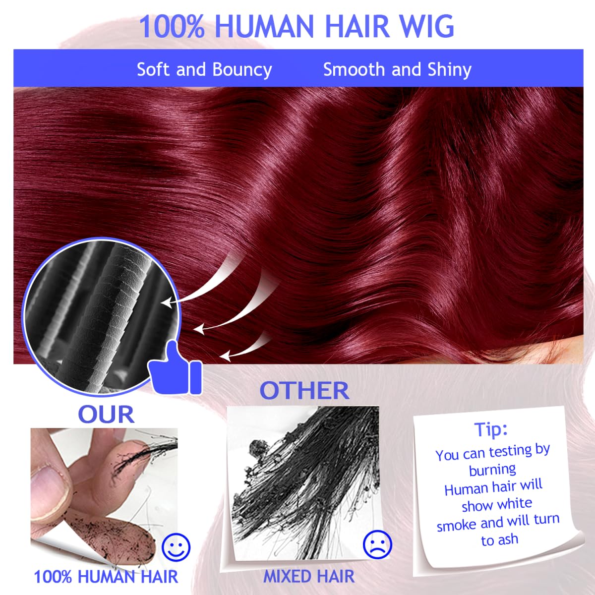 Dewyigs 28 Inch 99J Burgundy Lace Front Wigs Human Hair 13x4 HD Transparent Body Wave Lace Front Wigs Human Hair Pre Plucked 99j Burgundy Red Wine Glueless Human Hair Wigs for Women