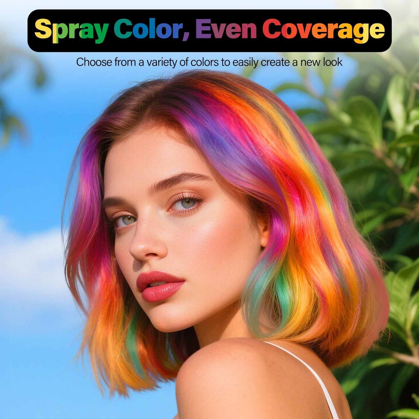 One-Day Temporary Hair Color Spray For Kids Women Men, Washable Hair Dye Spray Non-Sticky For Cosplay Party DIY, Christmas Party, Halloween Crazy Hair Day (Fiery Red, 4.06 oz)