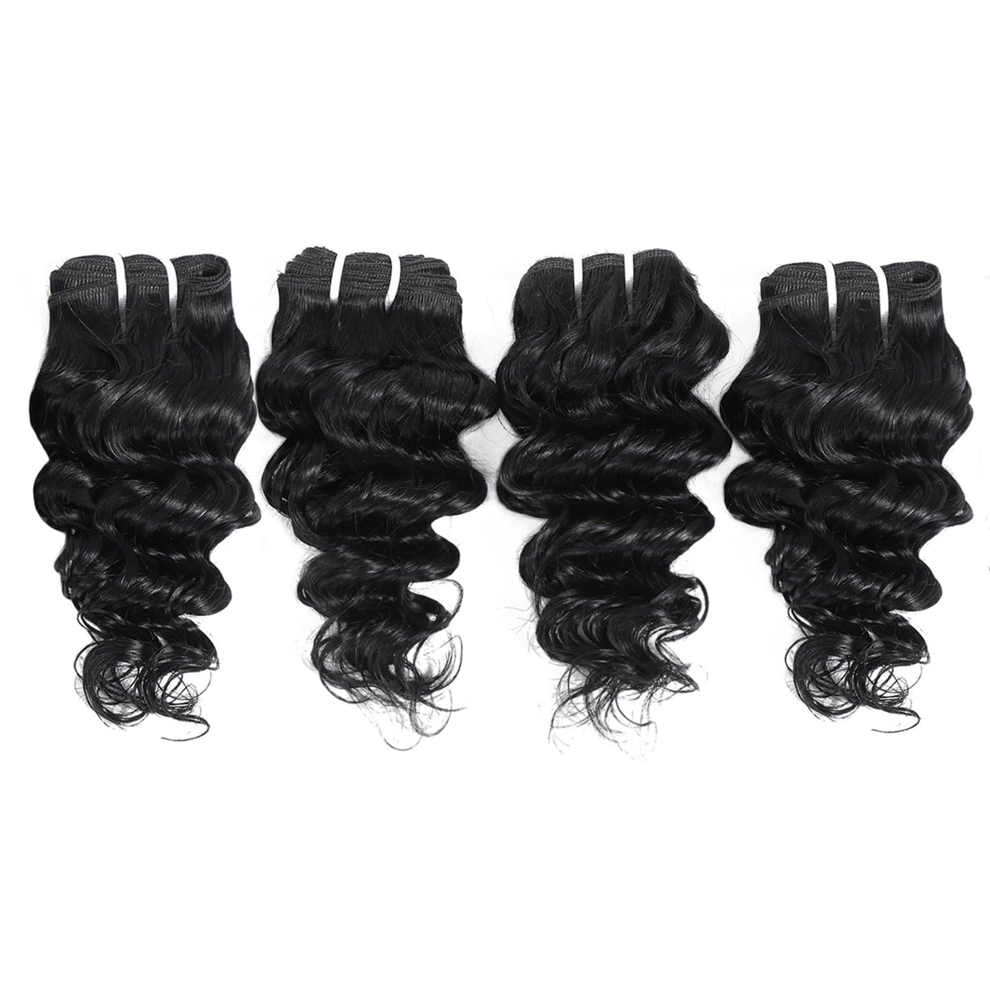 JTdebade Deep Wave Human Hair bundles 10 Inch 12A Grade Brazilian Human Hair 100% Virgin Weave Bundles Human Hair for Black Women (10'' 10'' 10'' 10'')