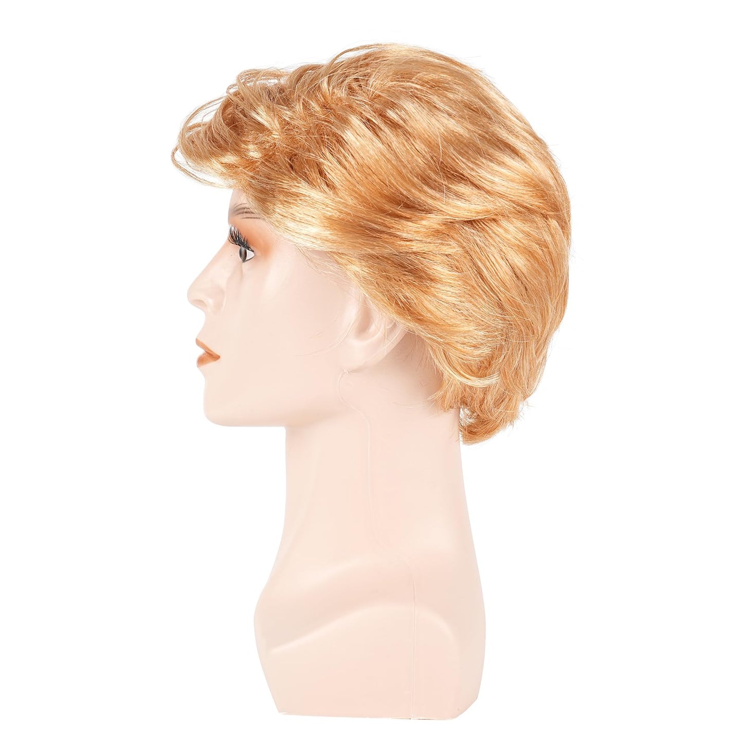GenmeiFBH Funny Celebrity Wig Presidential Candidate Political Donald Trump Wig Costume Wig Set,President Wig,Billionaire Wig,Mens Blonde Wig,Including A Flag Pin,Perfect for Halloween