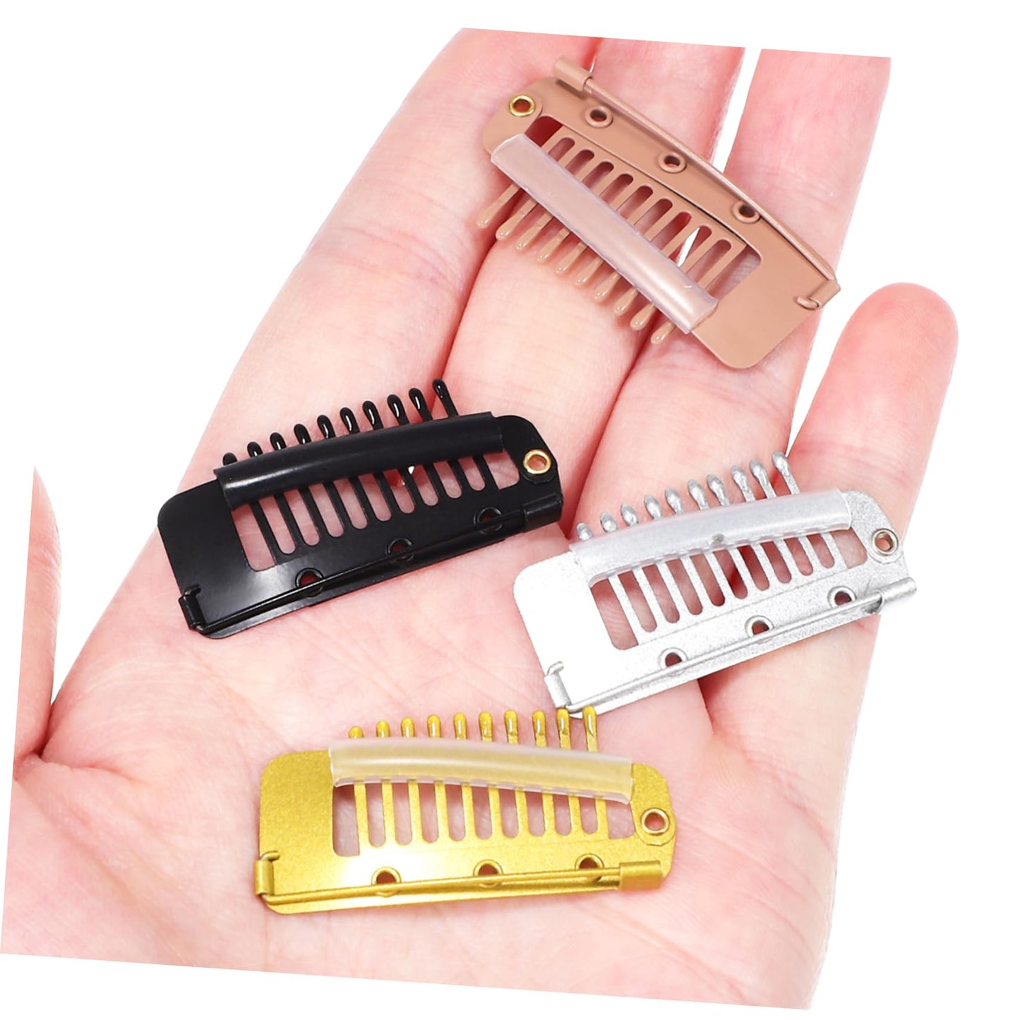 CRILSTYLEO 8pcs Wig Pin to Secure Wig Hair Extension Clips Beret Clips Hair Extension Clip Tools Wig Making Clip Kit Hair Extensions Clip Pin Chunni Clips with Safety Pins Wig Clips Metal