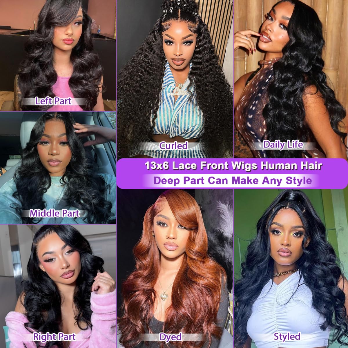Dewyigs 32 Inch13x6 Lace Front Wigs Human Hair Pre Plucked Body Wave HD Lace Front Wigs Human Hair 180% Density Frontal Glueless Wigs Human Hair with Baby Hair