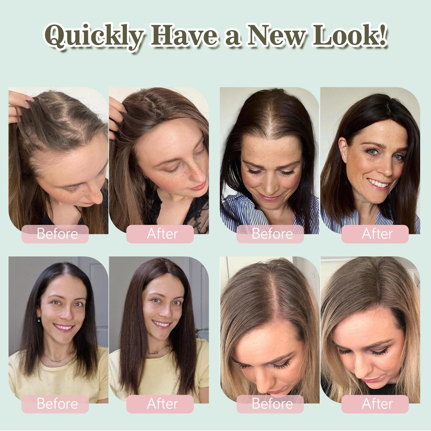 FU SHEN Human Hair Toppers for Women Hair Toppers for Women Real Human Hair Hair Pieces for Women with Thinning Hair Human Hair Toppers Hair Pieces Wiglets 9×11CM Remy Hair Topper 12inch(1B#)