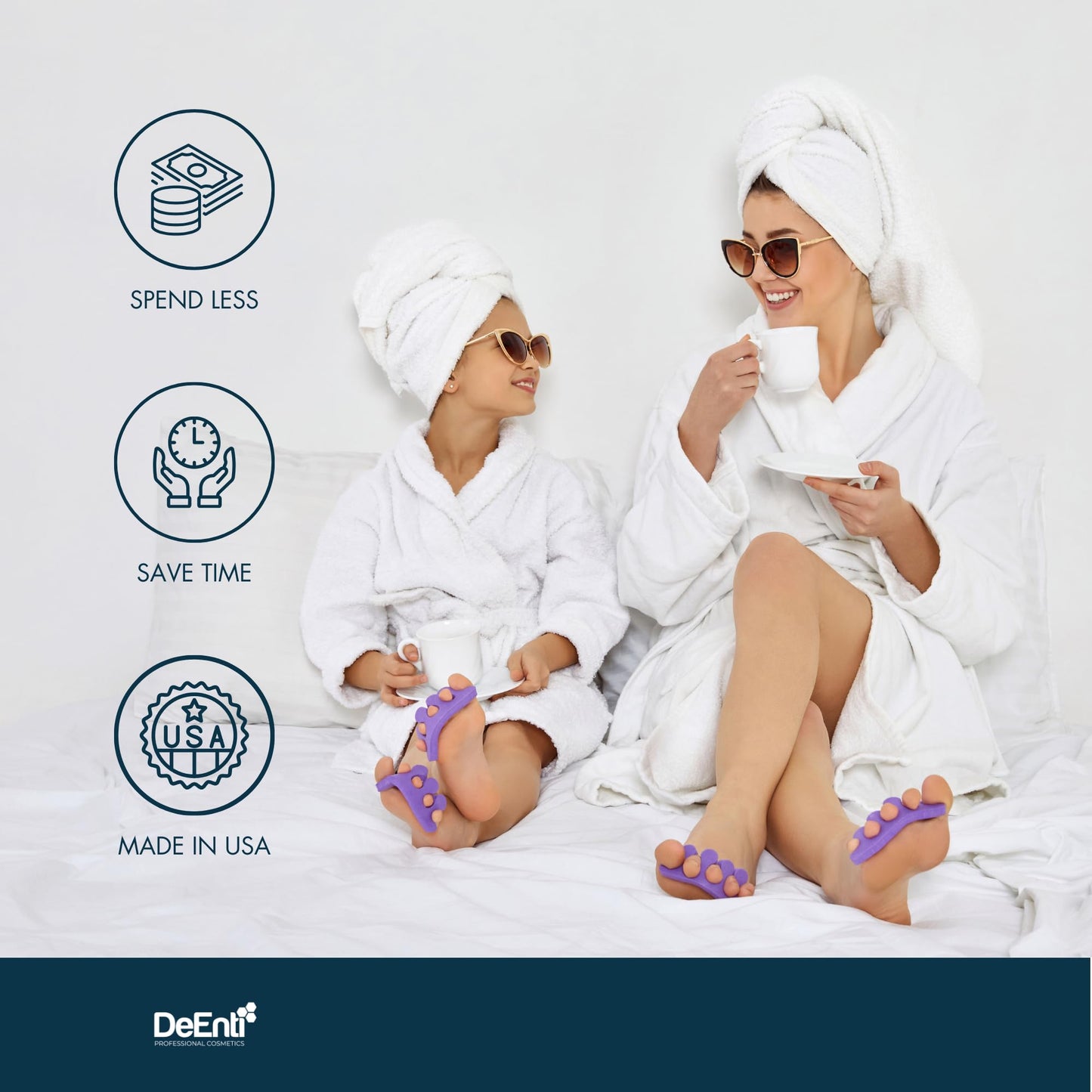 DeEnti Double Pumice Pack, Bundle Includes Mint Scented Callus Remover, 2 Pumice Stones for Feet, and 4 Pairs of Gloves, Salon Grade Foot Care, Home Manicure and Pedicure Kit