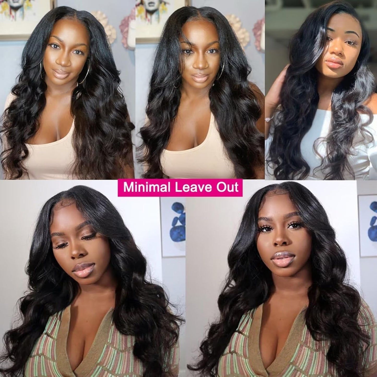 Atikual Body Wave V Part Wig Short Brazilian Virgin Human Hair Wigs For Black Women Glueless Clip In Half Wig Upgrade U Part Wigs Beginner Friendly No Sew In No Glue 16inch