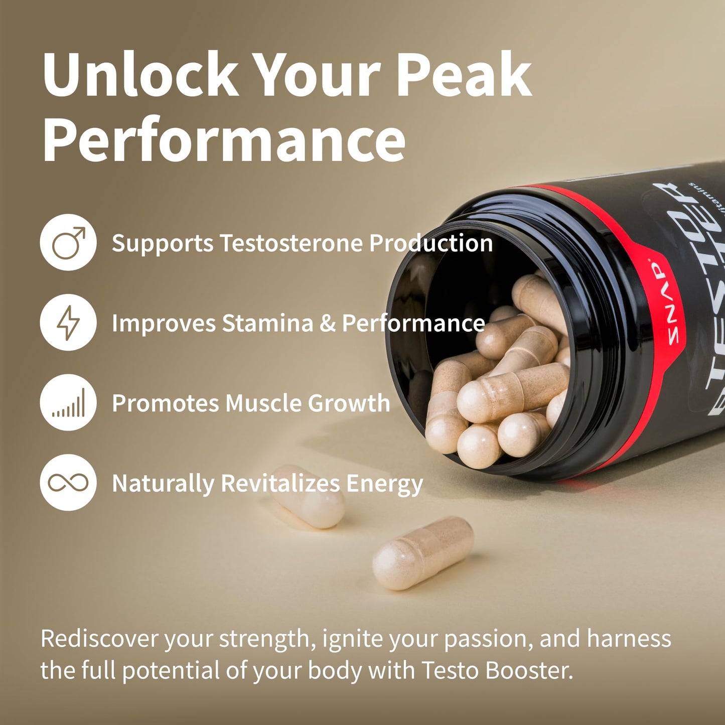 Snap Supplements Prostate Health Support Supplement Bundle with Testosterone Booster, 90 Capsules & 90 Capsules