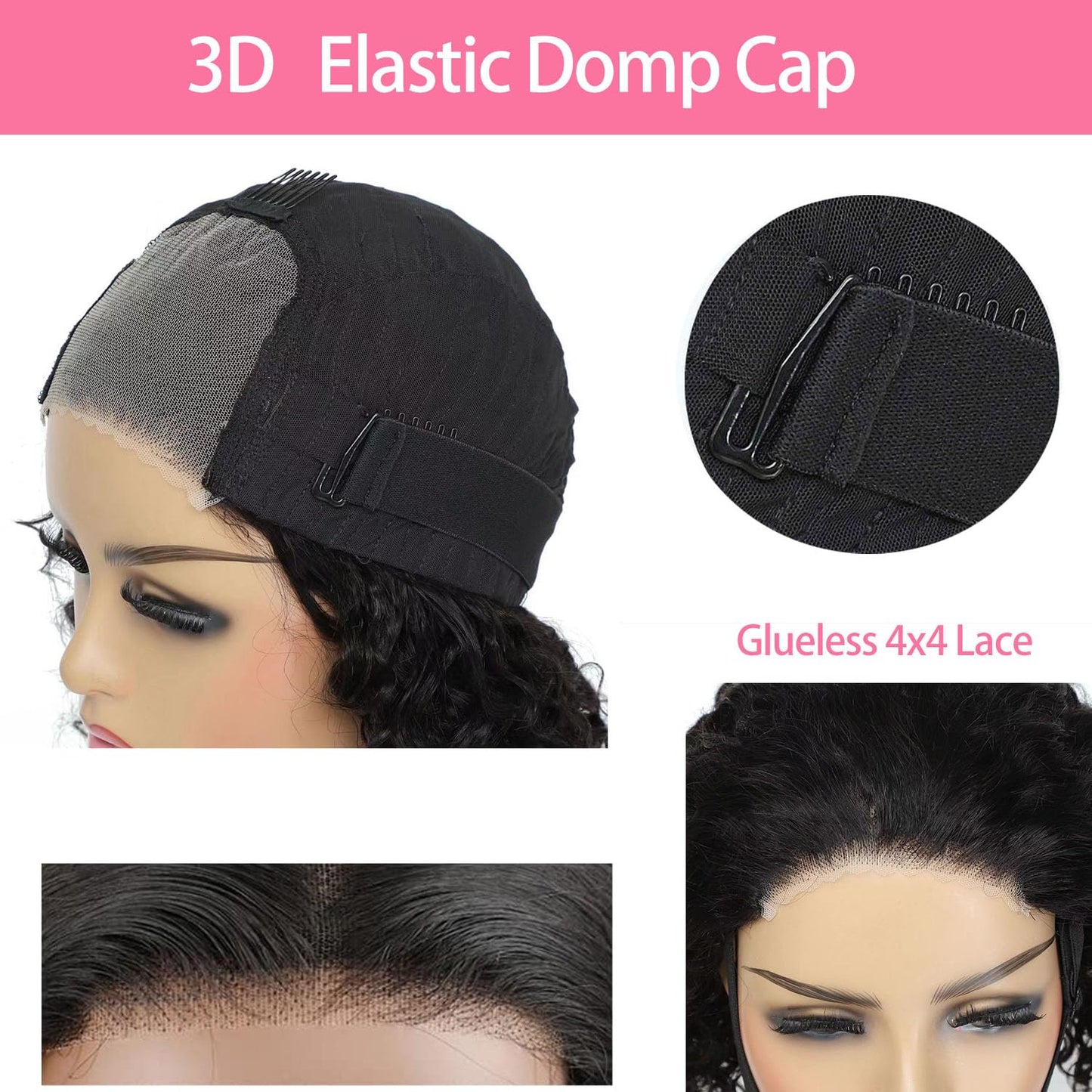 BLOCKICE Glueless Bob Wigs Human Hair Pre Plucked Body Wave Wear and Go Glueless Wig Lace Pre Cut 4x4 Lace Closure New Upgraded No Glue Wigs for Black Women Human Hair Natural Hairline 12 Inch